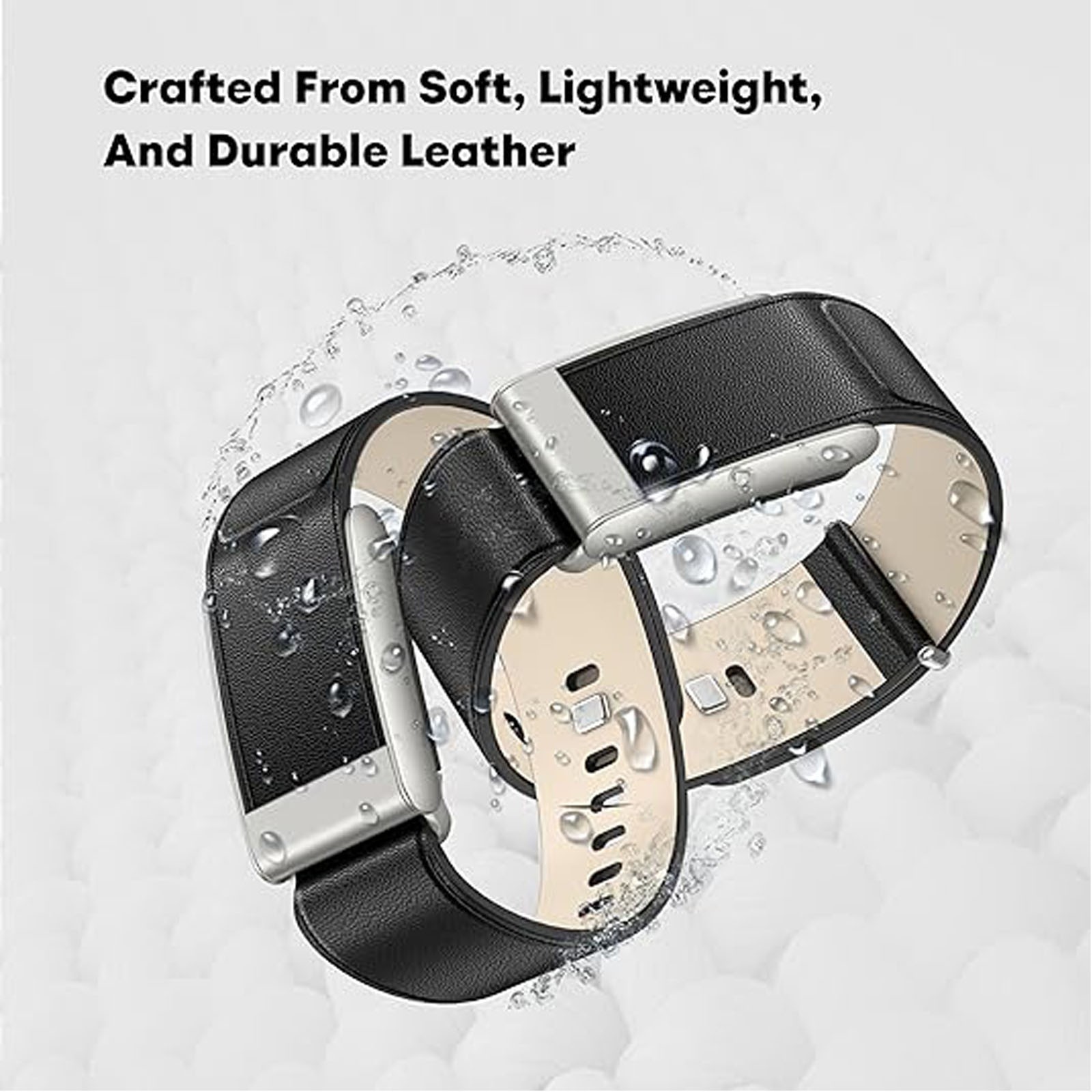 For Whoop 5.0/5.0MG Business PU Leather Wristband Strap Breathable Replacement