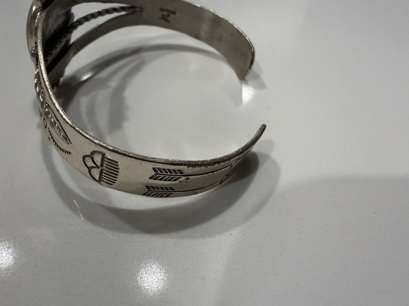 VINTAGE Fred Harvey Era Bracelet Bell Trading Post Carnelian Sterling Silver Old