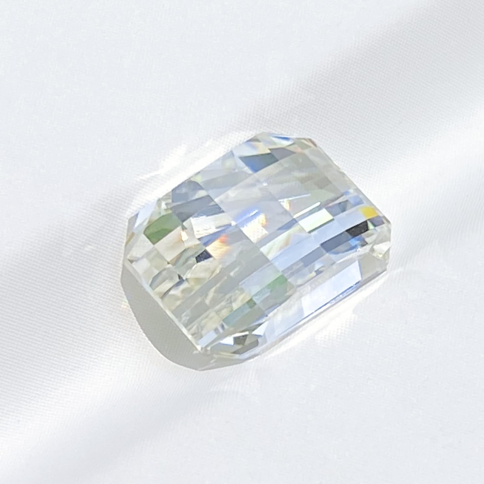 Lab-Created Colored Gemstones – 8 Colors Pixel Cut Geometric Step-Cut Loose S…