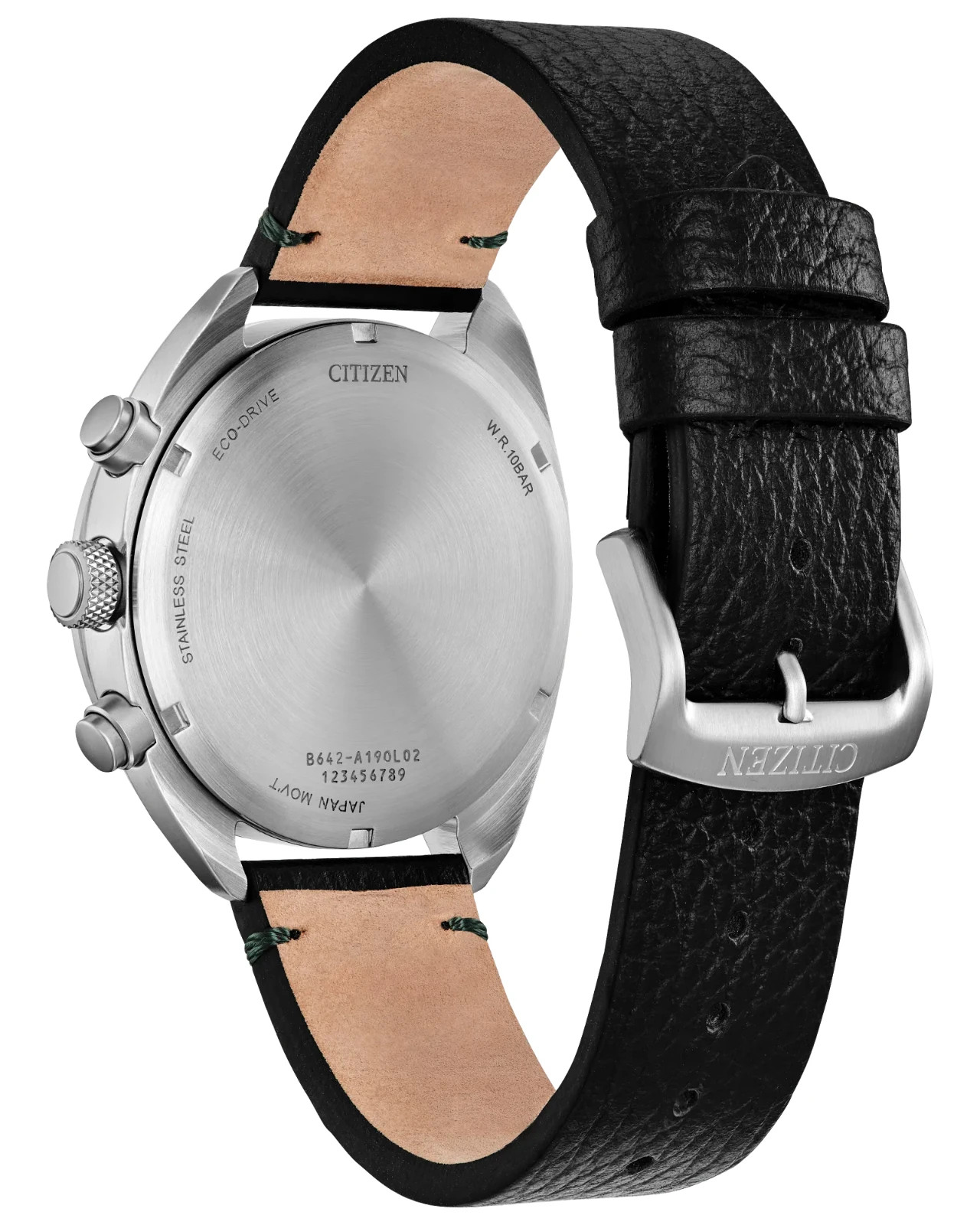 CITIZEN Sport Casual Green Dial Leather Strap Man’s Watch CA7041-07X