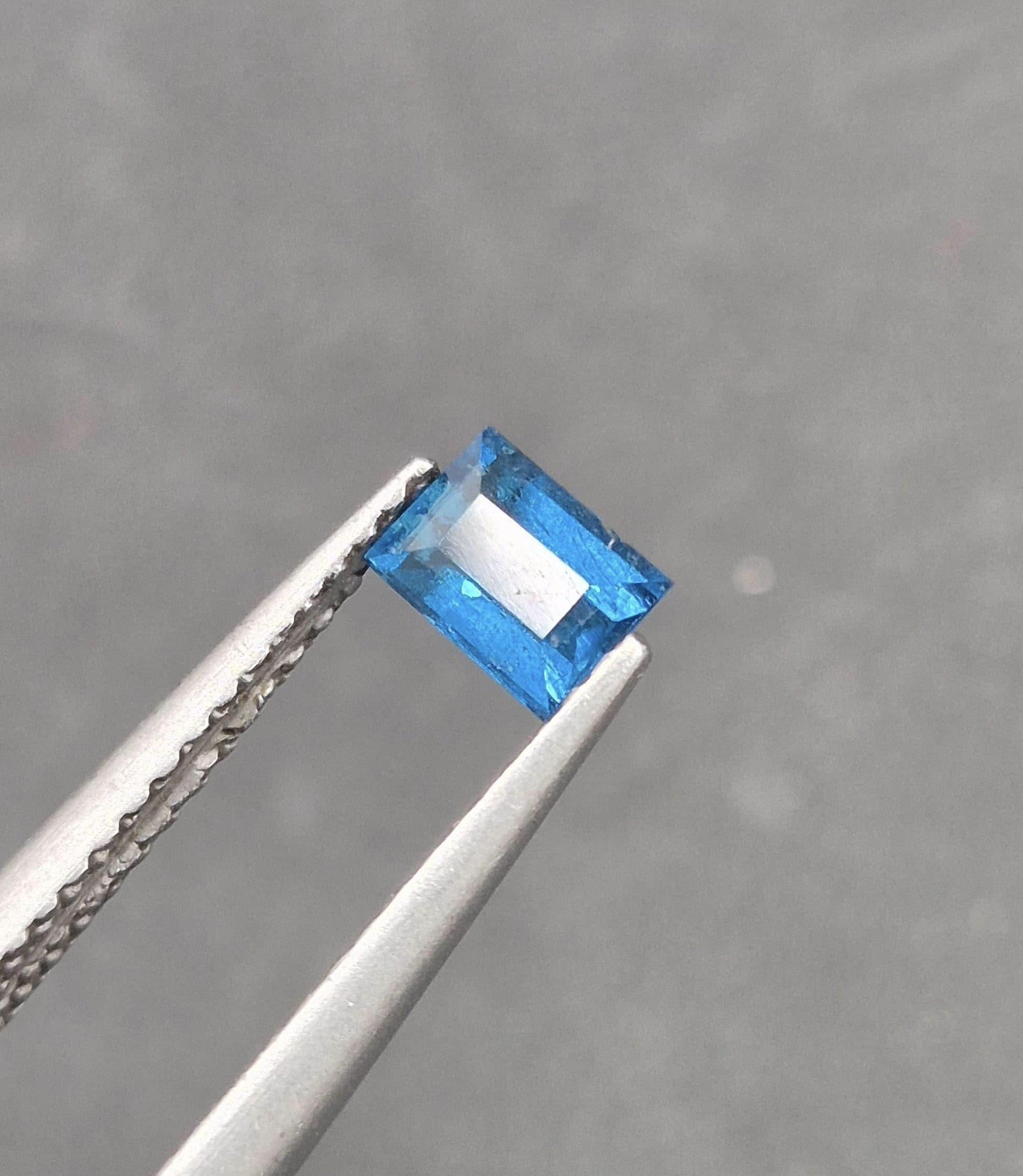 0.27/ct Natural Royal Blue (Hauyne) in Baguette-Faceted Cut,Highly reactive.