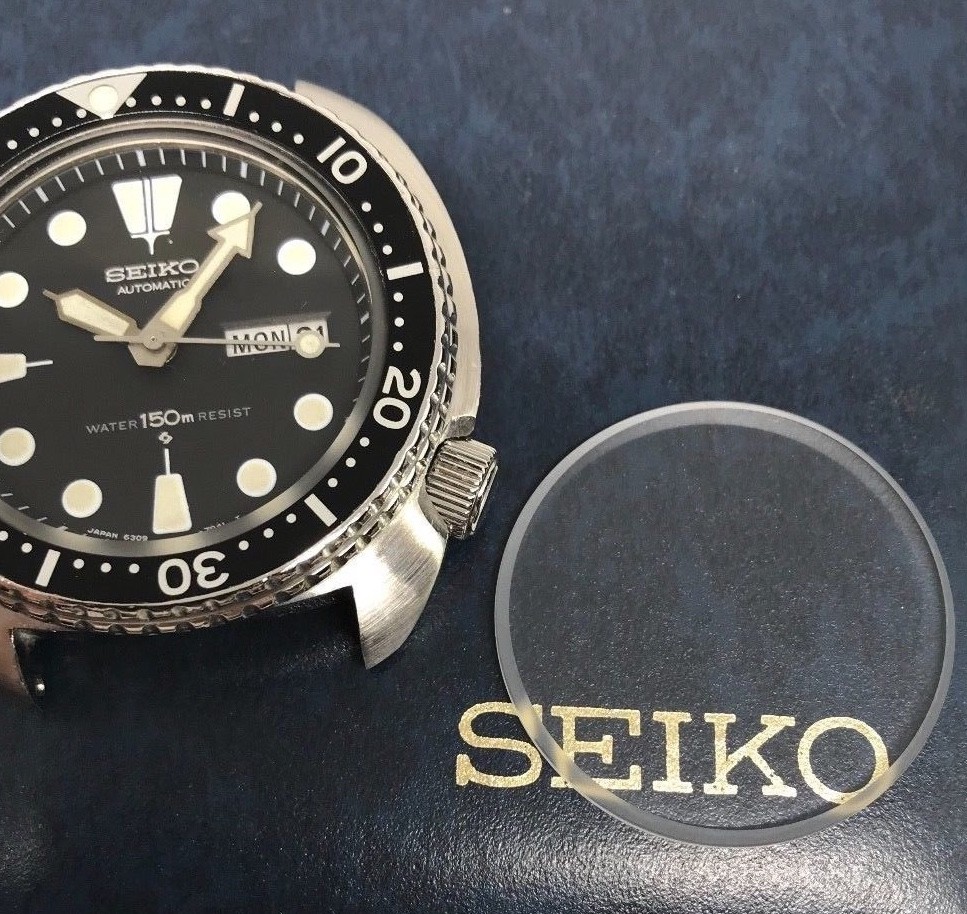 SWISS Made Glass Crystal Seiko diver 6309-7040 6309-7049