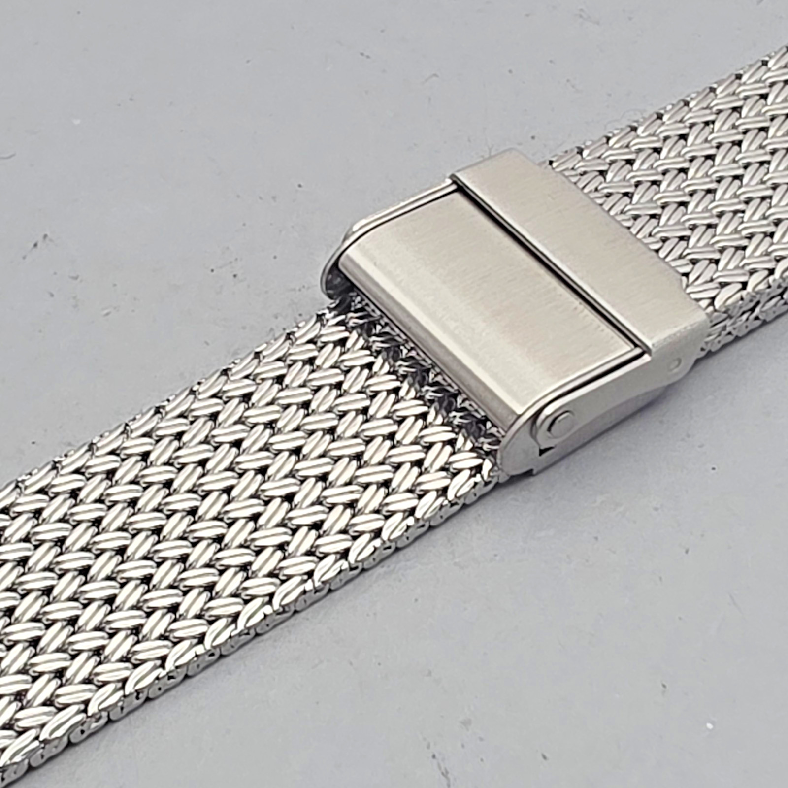 Unbranded Stainless steel mesh watchband/Bracelet 20mm Woven Texture