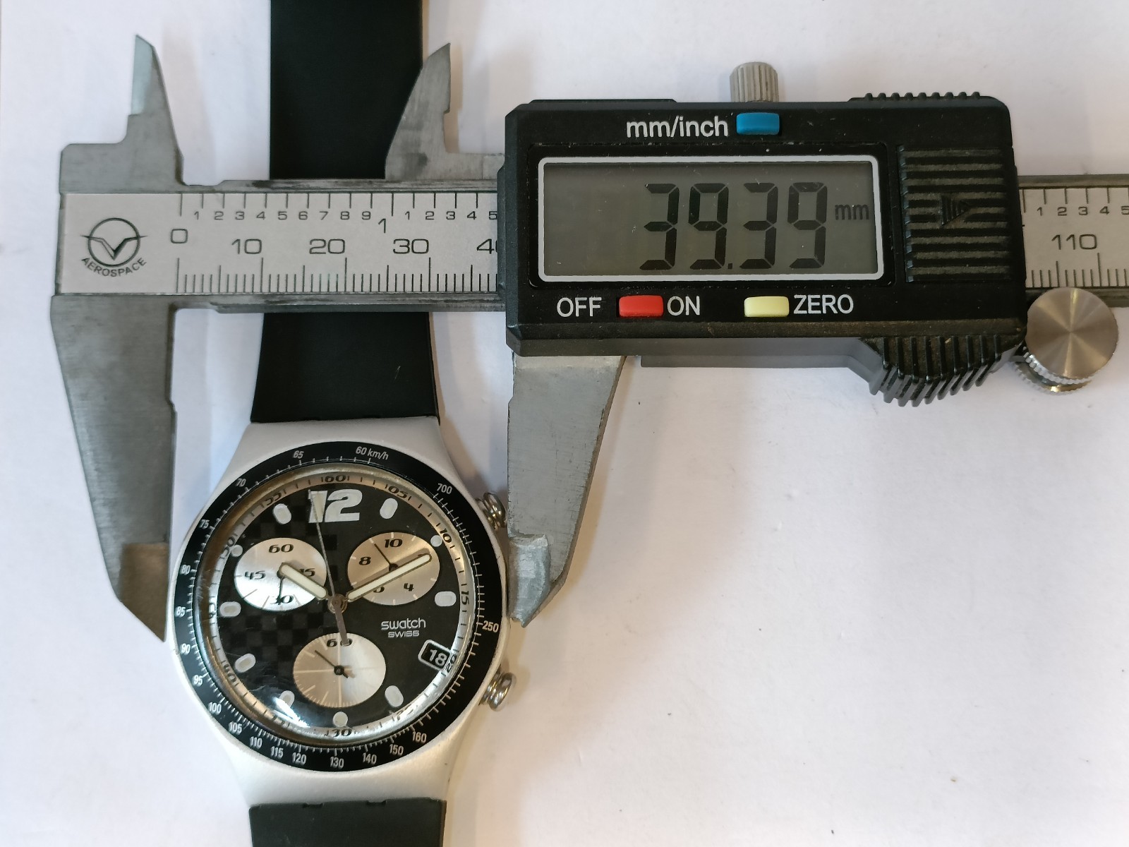 SWATCH IRONY CHRONO QUARTZ ALUMINIUM CASE AG-1999 SWISS MEN’S WORKING CONDITION