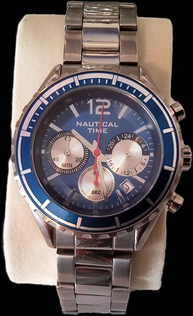 Excellent Quality Made Pre-owned Nautical Time Mens Sports Designer Wristwatch