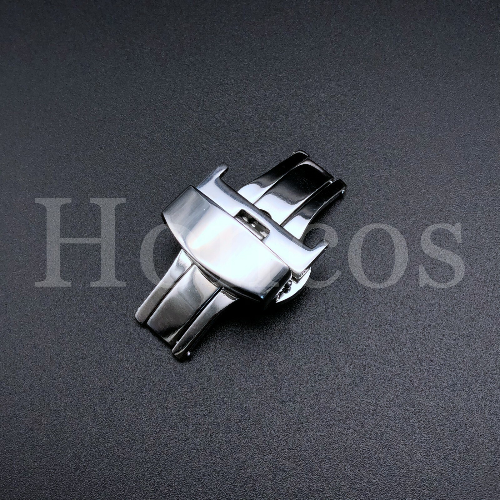16MM BUTTERFLY DEPLOYMENT STRAP BAND CLASP BUCKLE PUSH BUTTON STAINLESS STEEL