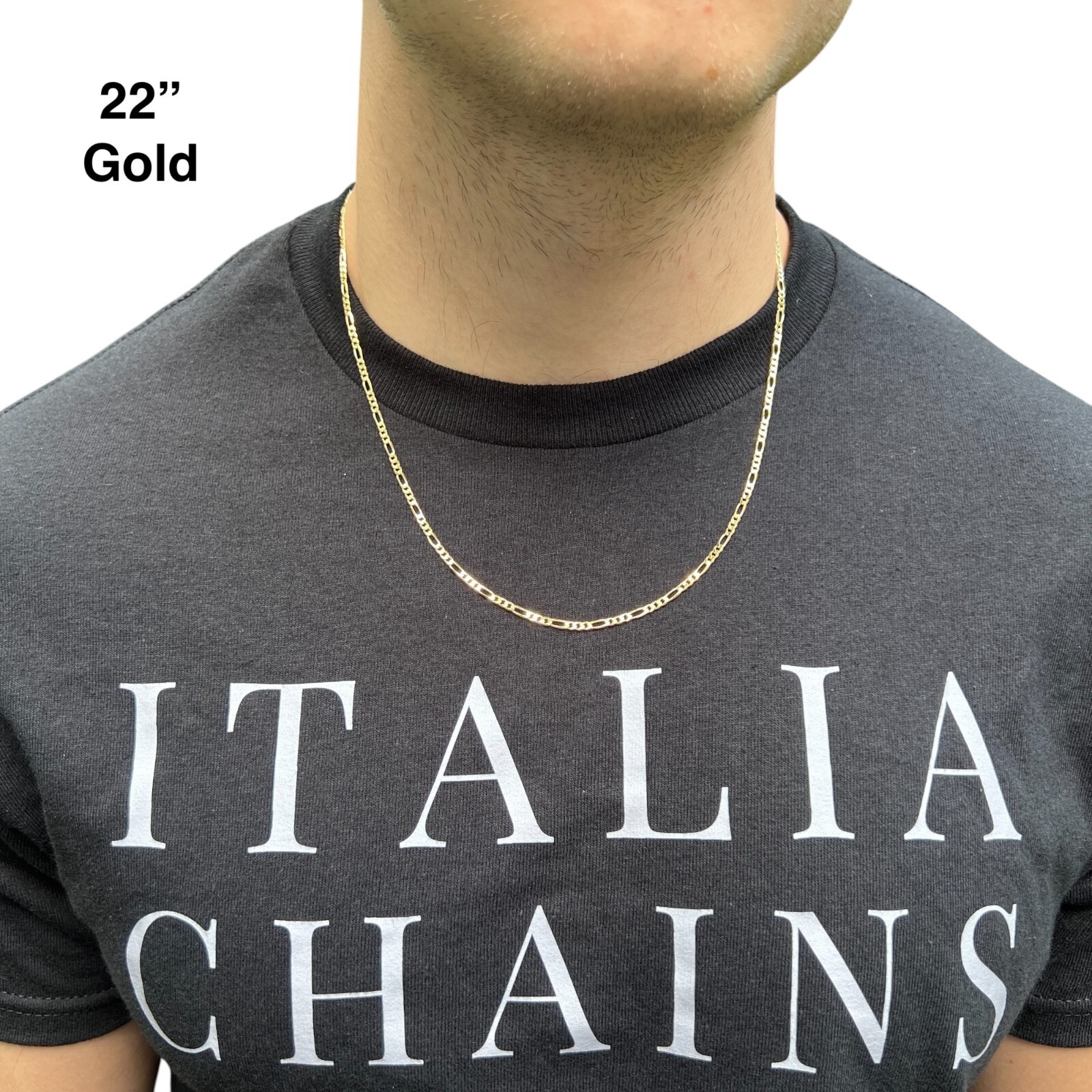 2.5mm Figaro Necklace – 925 Sterling Silver Or 14k Gold Vermeil
