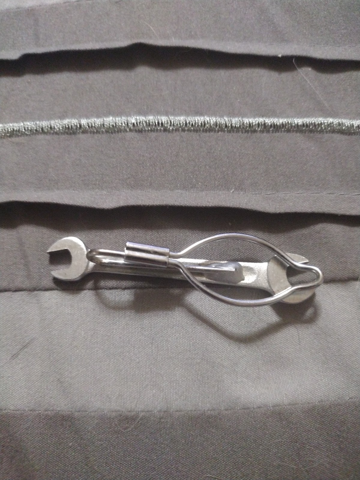 Bonney Tools Wrench Tie Bar Clasp Necktie Clip 2-1/2 Inches Long Vintage