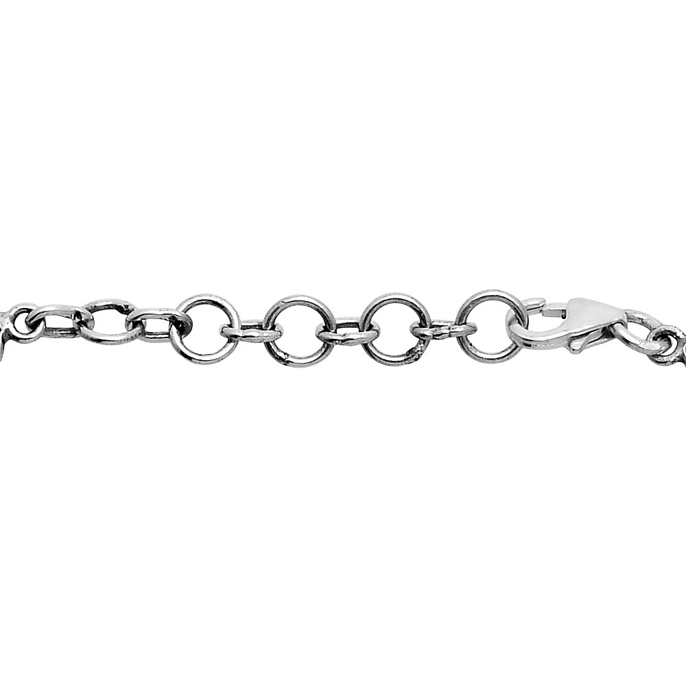 Premium Sky Blue Topaz Checker Briolette 925 Silver Bracelet Jewelry B-1001