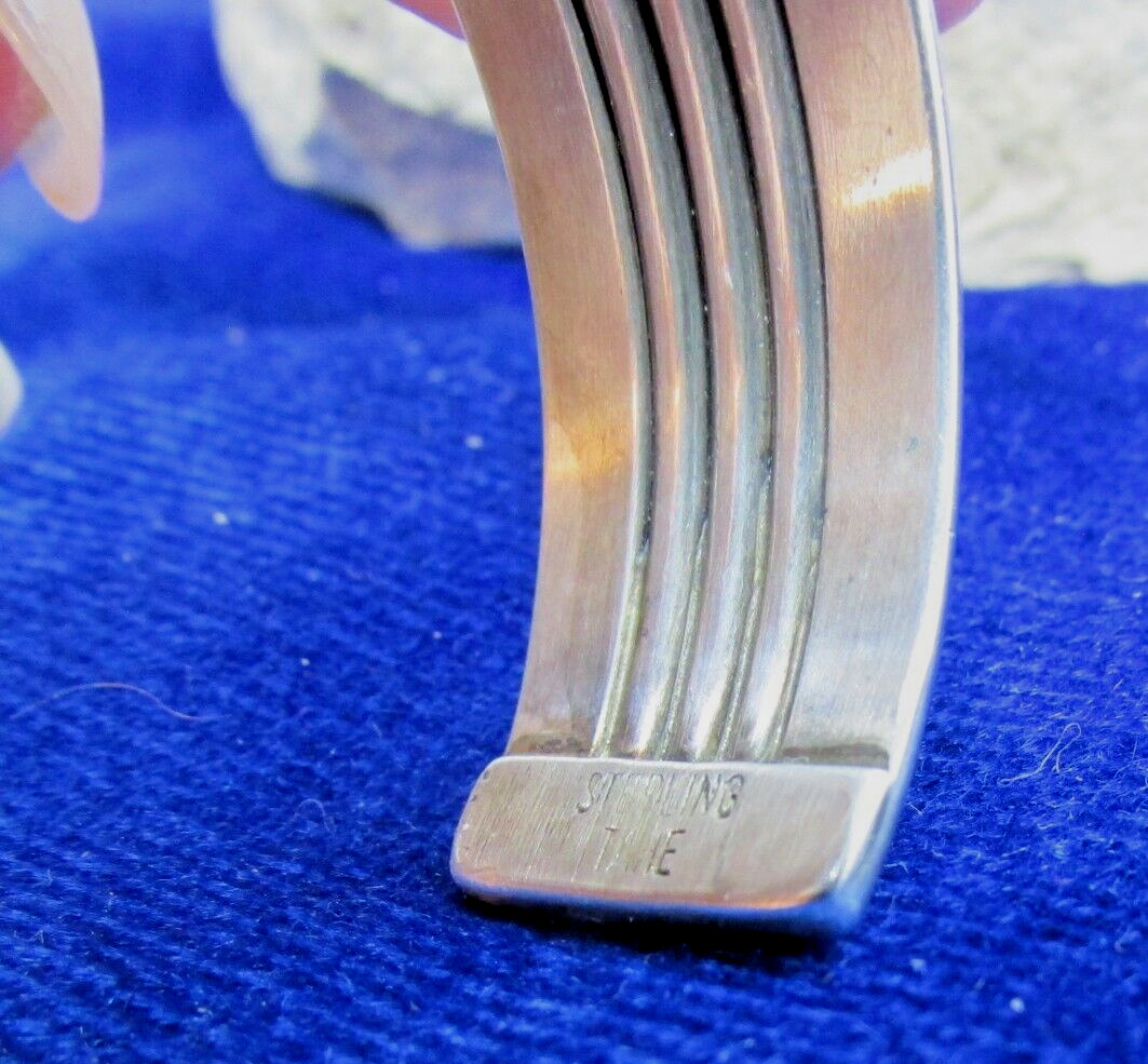 VINTAGE SOUTHWEST N A RAIL CUFF BRACELET STERLING TAHE