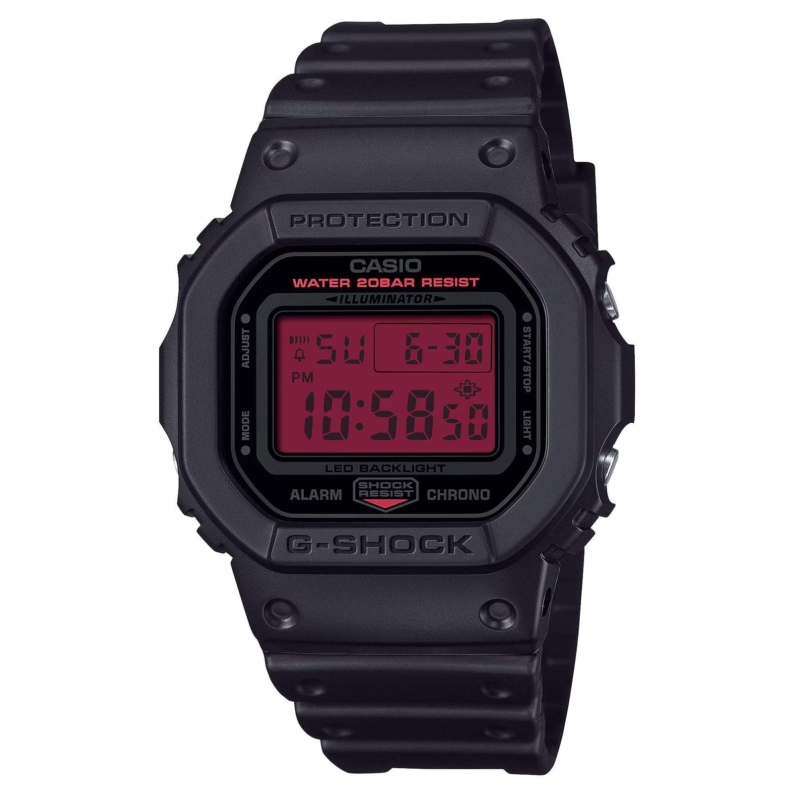 CASIO G-SHOCK DW-5600BBR-1 DW5600 BLACK / BOLD RED DIGITAL WATCH
