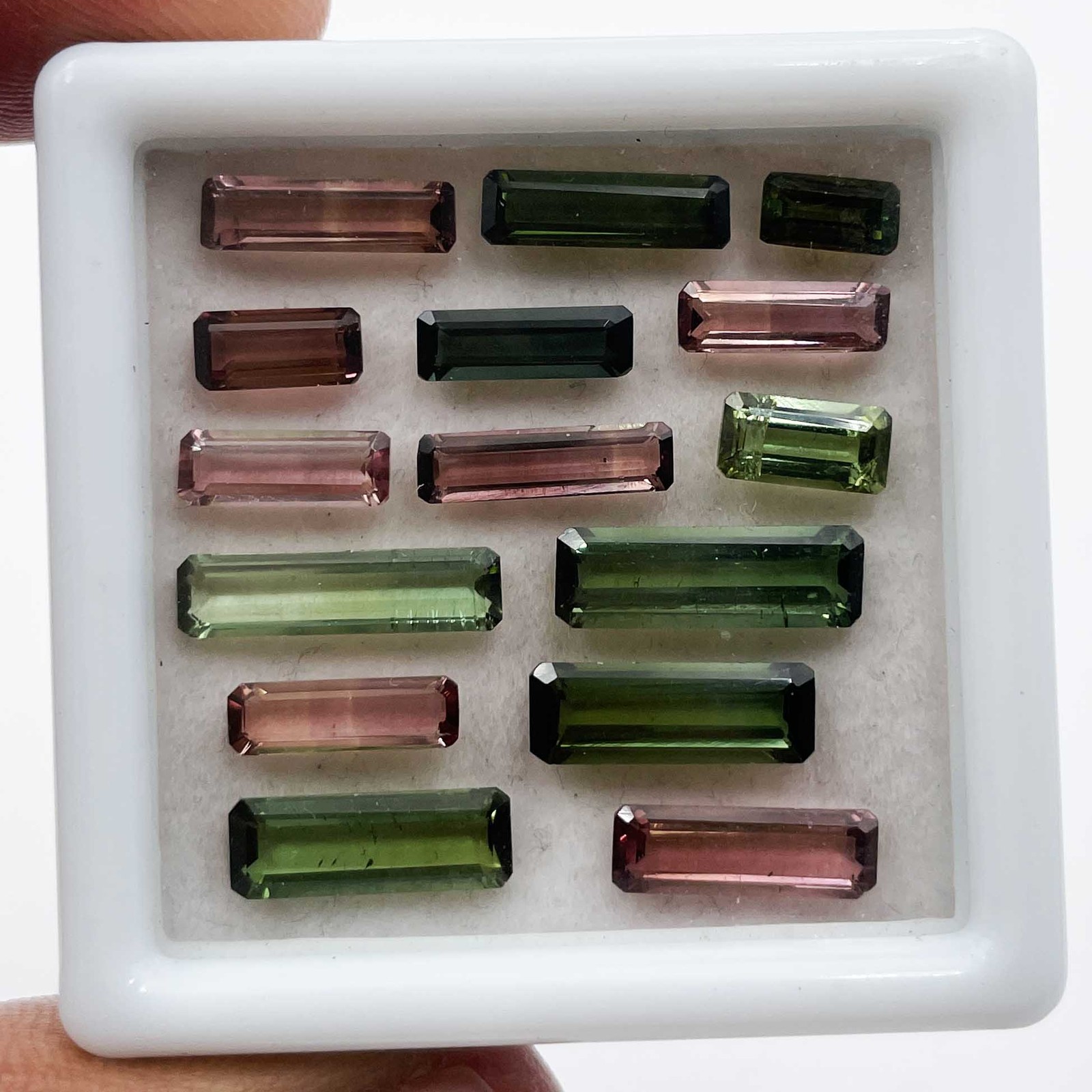 Natural Multi Tourmaline Octagon Cut Loose Gemstone Lot 14 Pcs 3*5-4*16 MM 10 CT