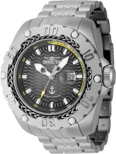 Invicta Men’s Ocean Voyage Grey/Black Dial Quartz STEEL Tone Watch