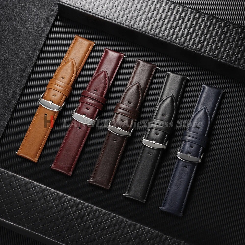 Grain Calfskin Leather Watch Strap 18mm 20mm 22mm 24mm for Men