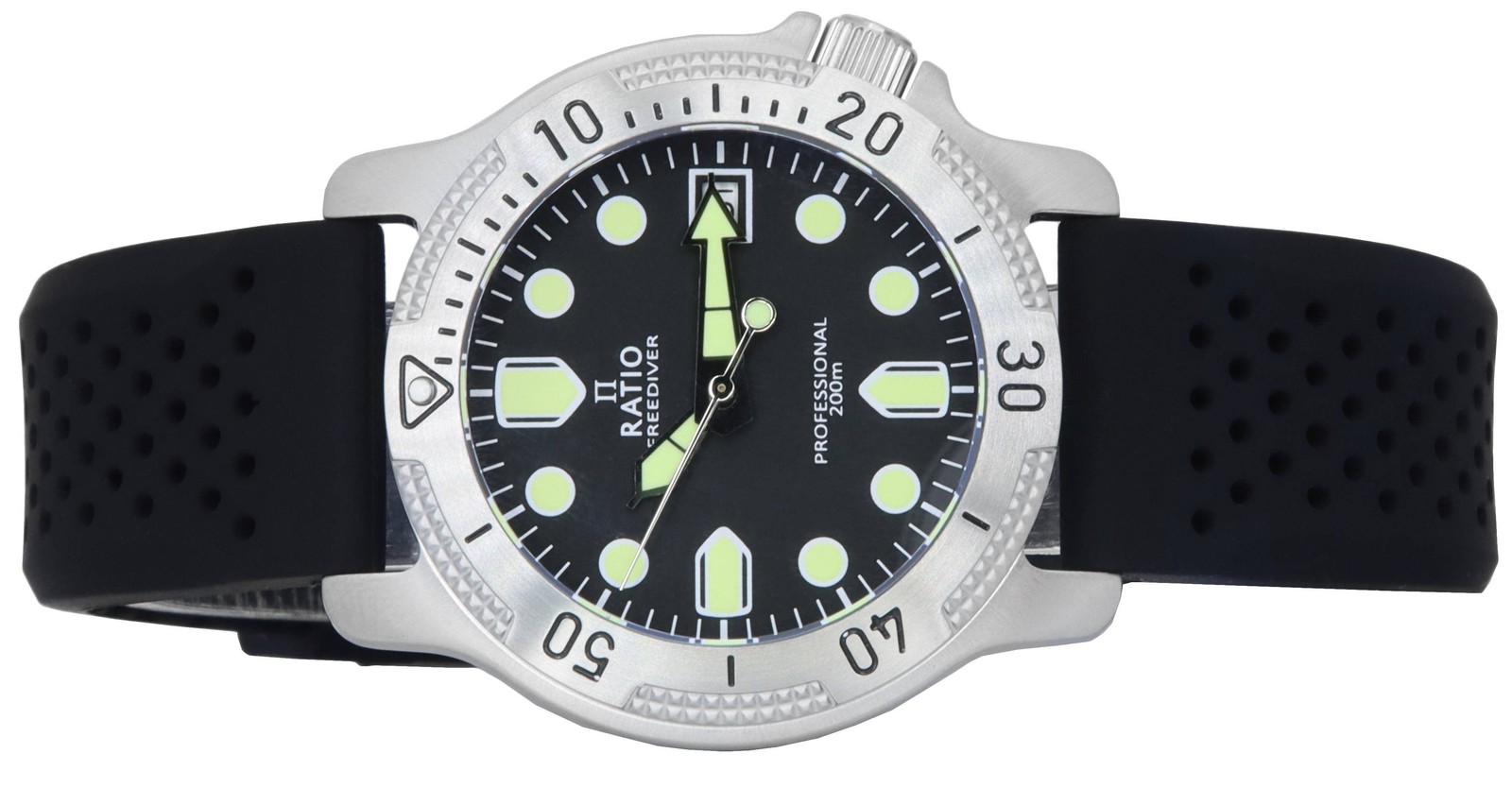 Ratio FreeDiver Professional Sapphire Black Dial Quartz RTF021 200M Men’s Watch