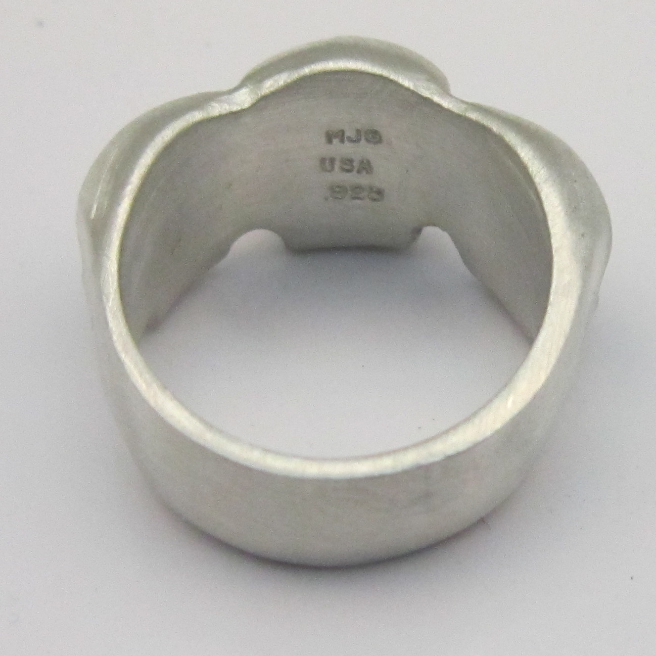 MJG STERLING SILVER TRINITY 3 SKULL RING. BIKER. GUITAR PLAYER. SZ 11. 23 G