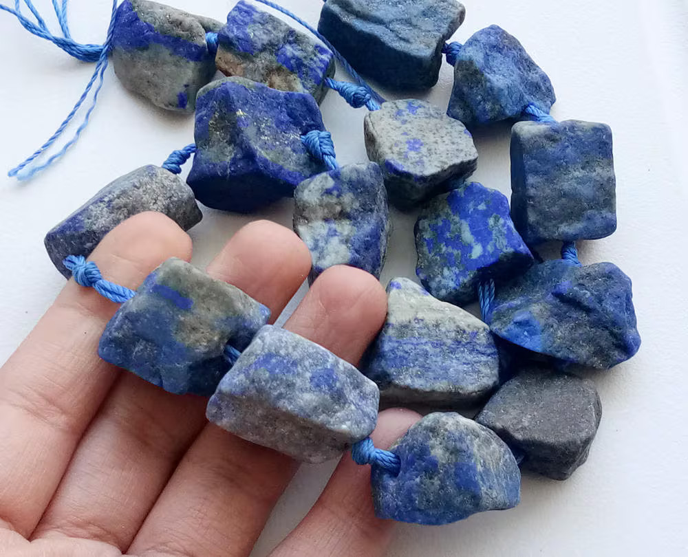 22-25mm Huge Raw Sodalite Stone, Natural Loose Rough Gemstone, Sodalite Rough