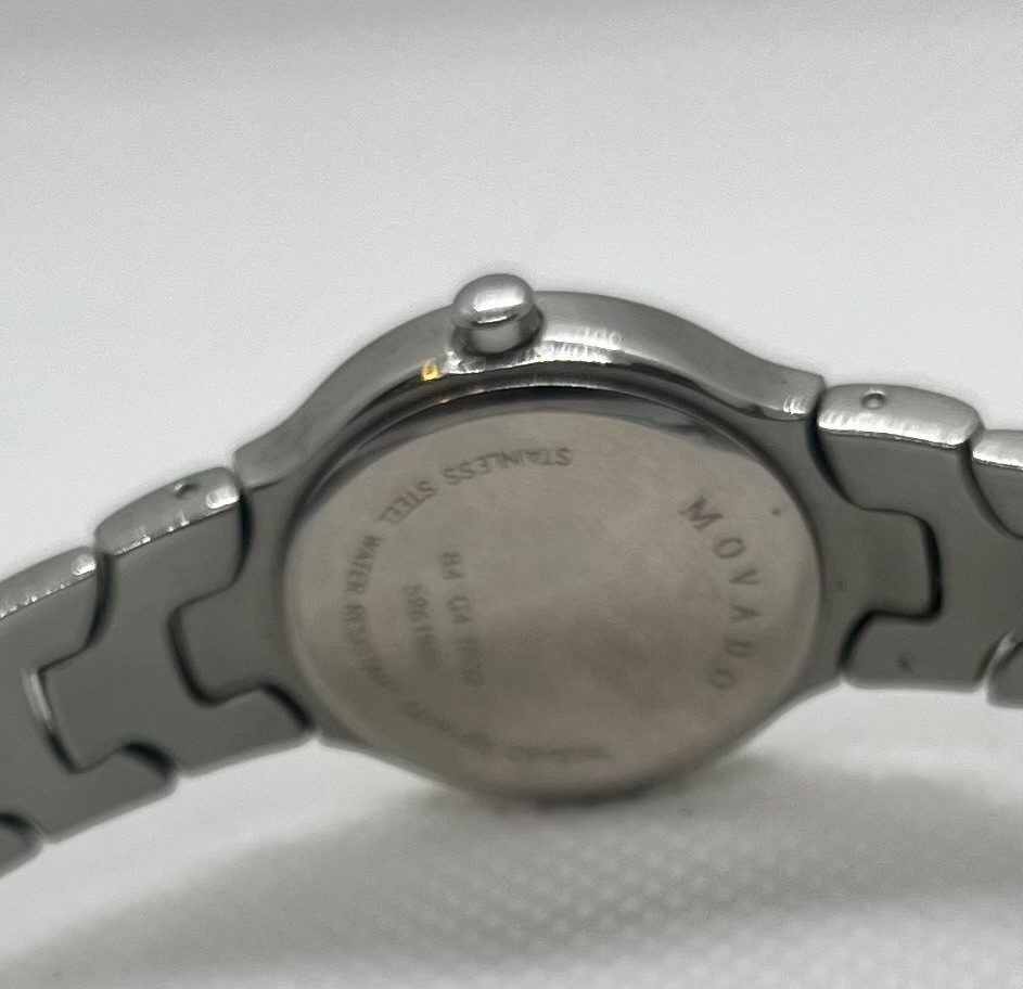 Authentic Movado Swiss Women’s Portico Black Dial With Diamond Watch 0604698