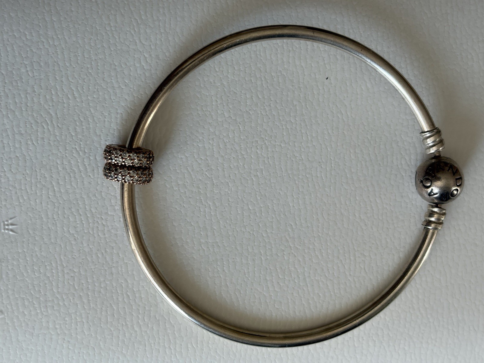 Pandora Sterling Silver Bangle 19-20CM (Bangle Only) Stamped S925 ALE Genuine