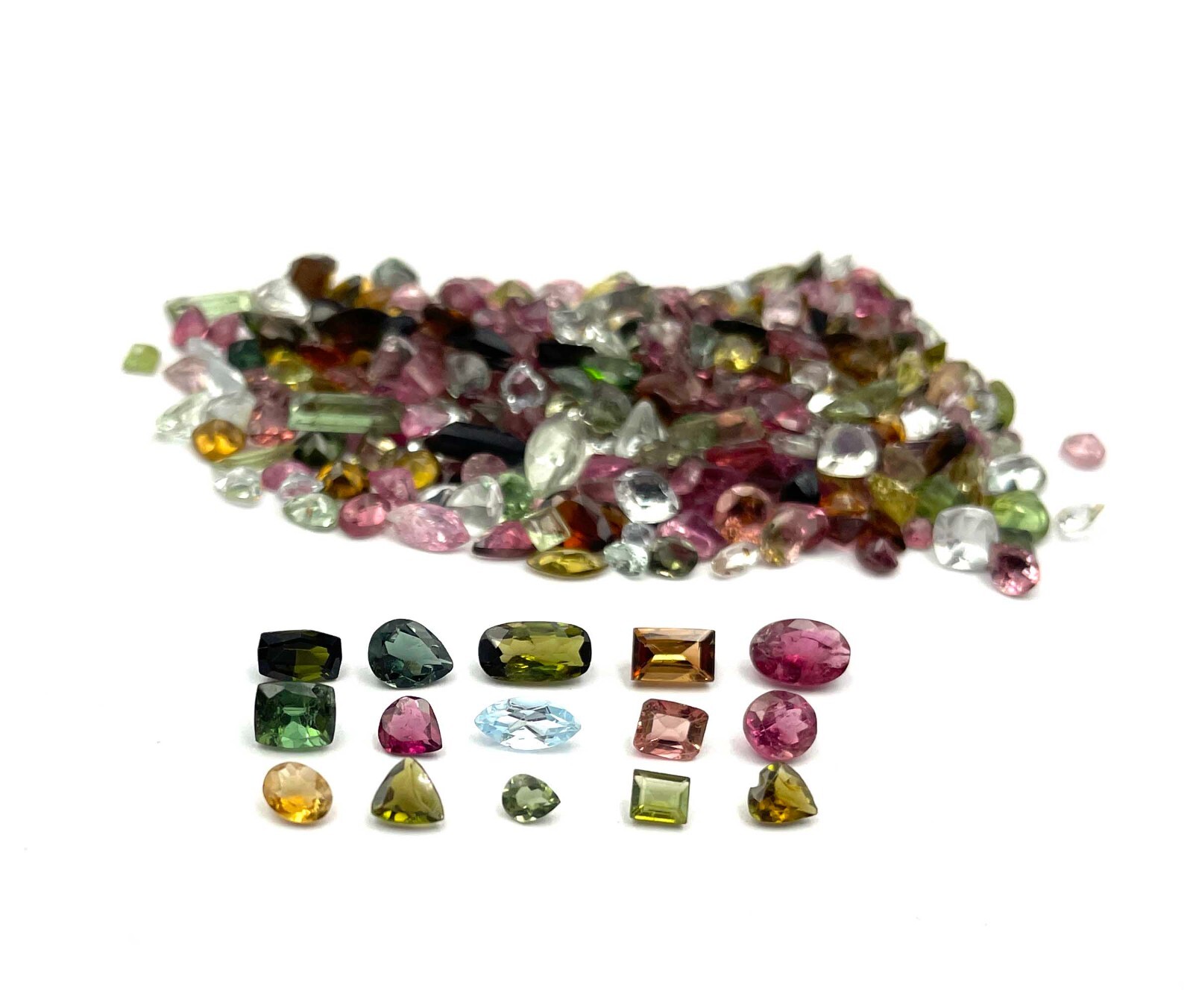 Natural Multi Tourmaline Mix Shape Cut Loose Gemstone 31 Pcs 2.50-3*6 MM 5 CT