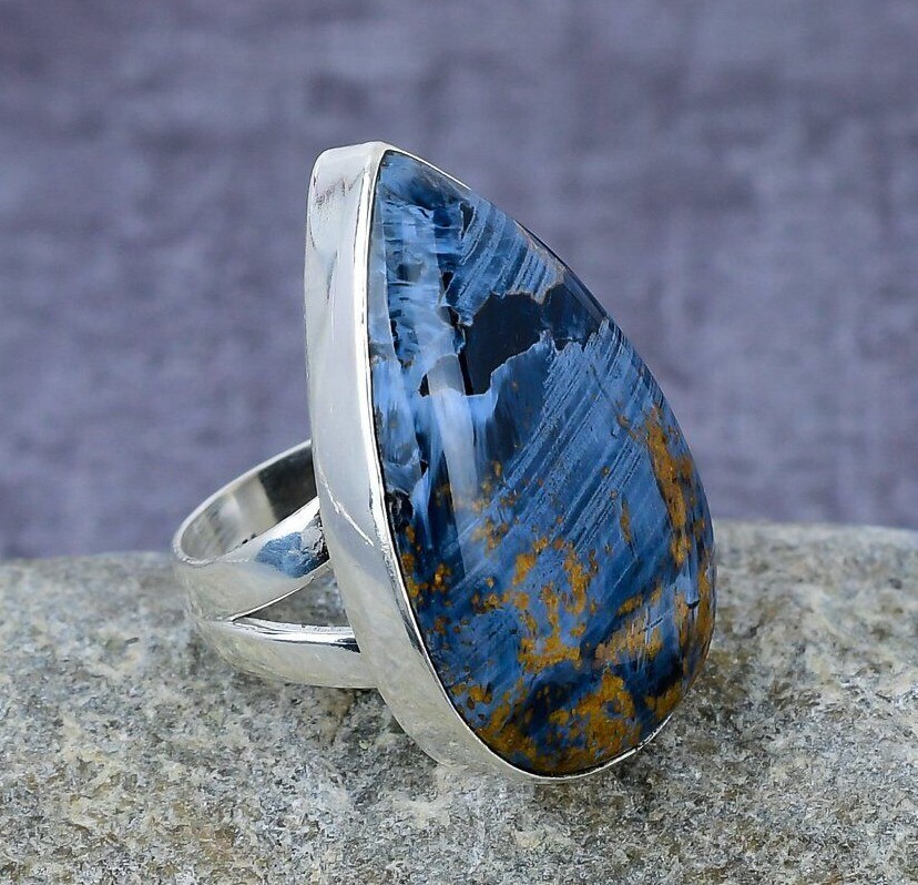 Pietersite Gemstone Handmade Sterling 925 Silver Jewelry Ring For Love