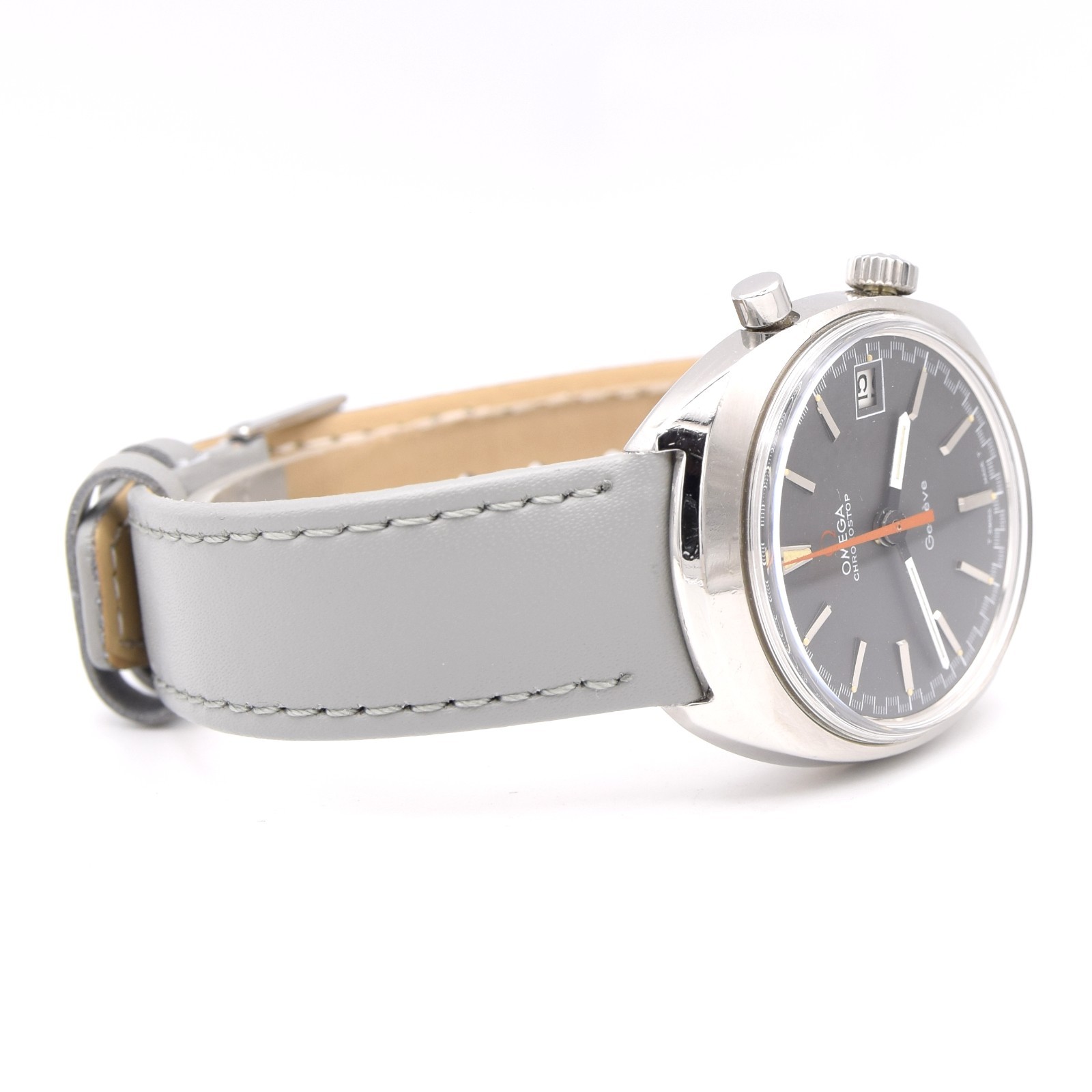 1969 Omega Chronostop Genéve Date Model 146.009 Grey Sloped Dial in Stainless