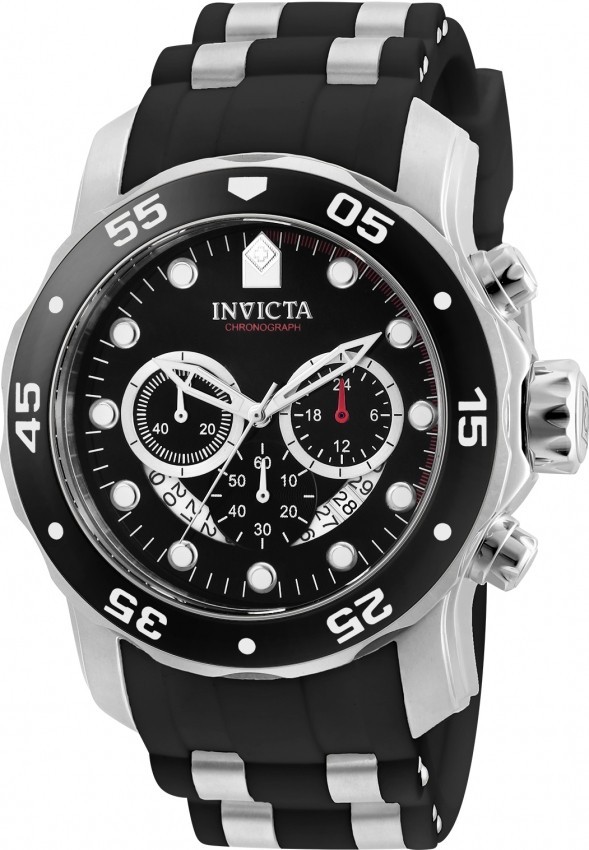Invicta Pro Diver Scuba 6977 Men’s Chronograph Black Dial 100M Needs Battery