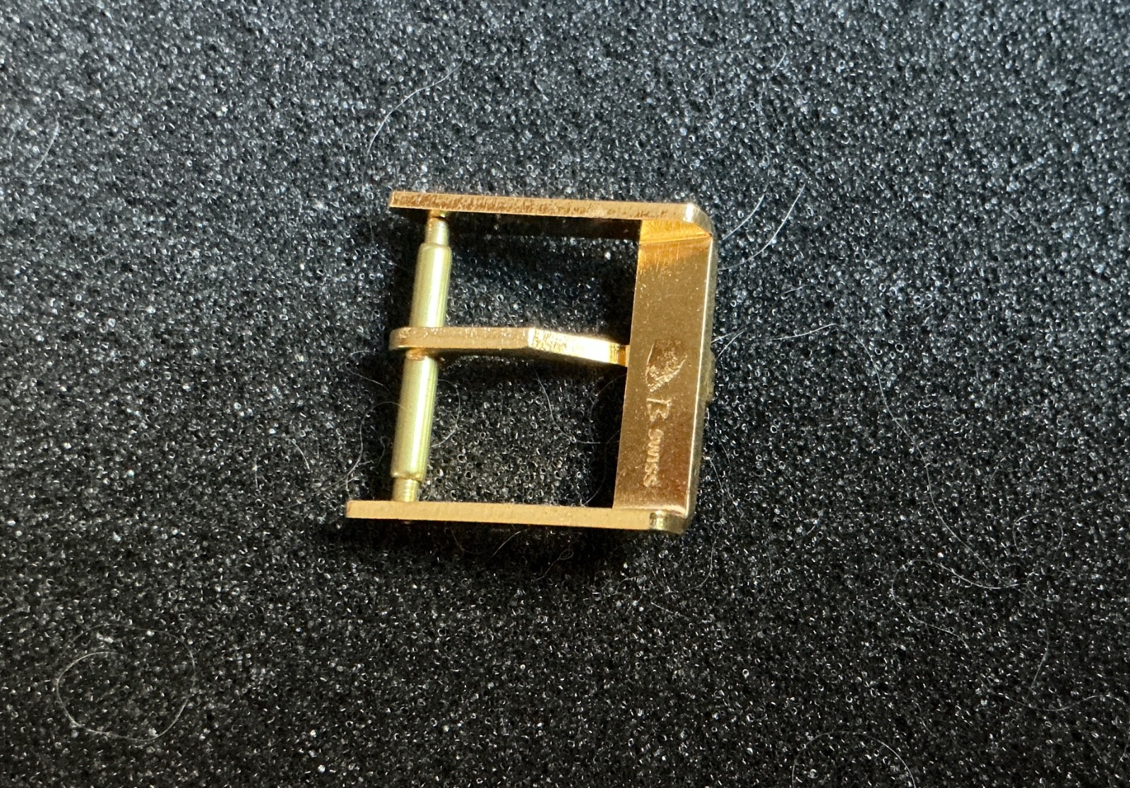 Vintage 1970-1980 NOS Gold-Plated 16MM X 14MM Buckle ” SWISS ” For OMEGA