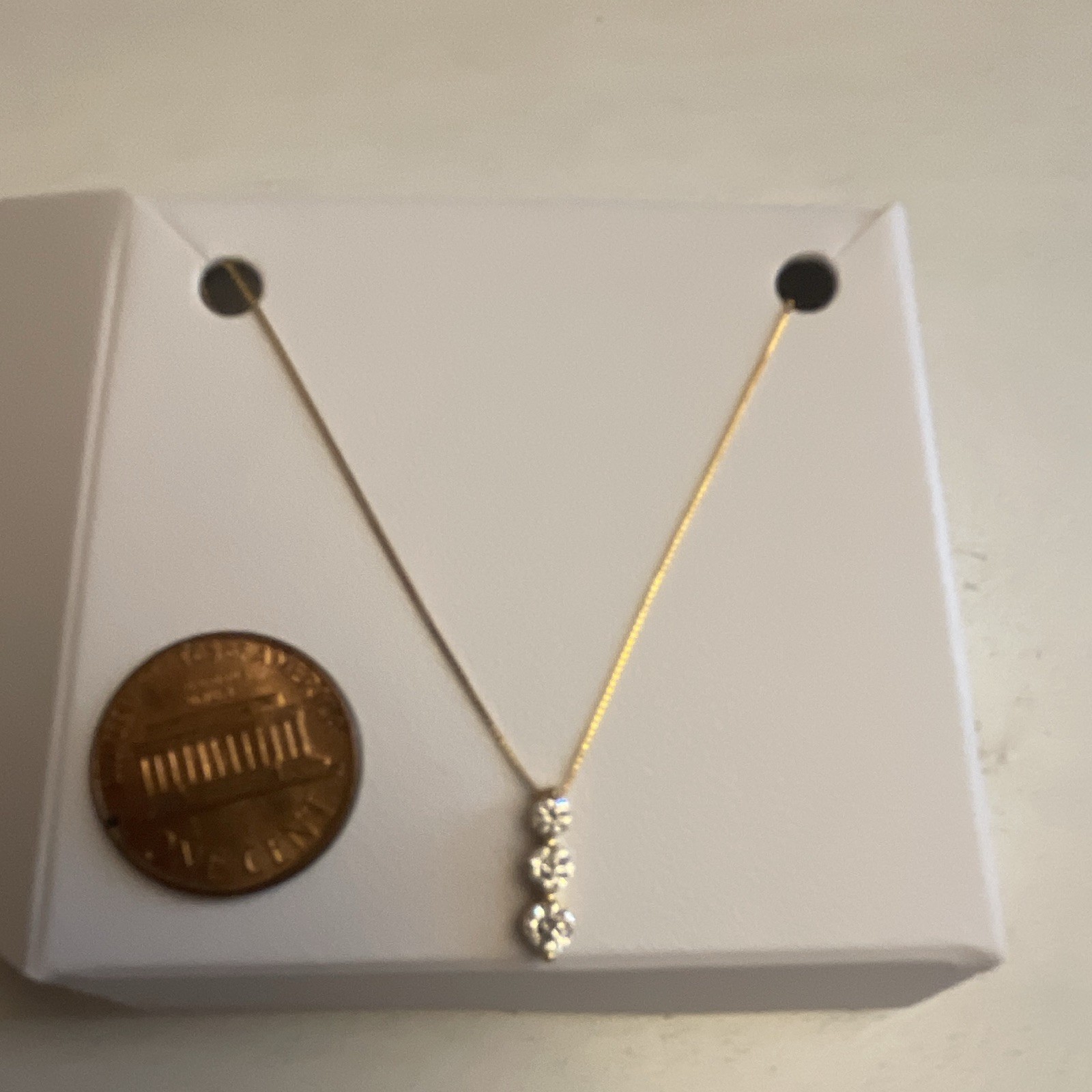 10k Yellow Gold 1/3 cttw Lab Grown Diamonds Pendant Necklace New