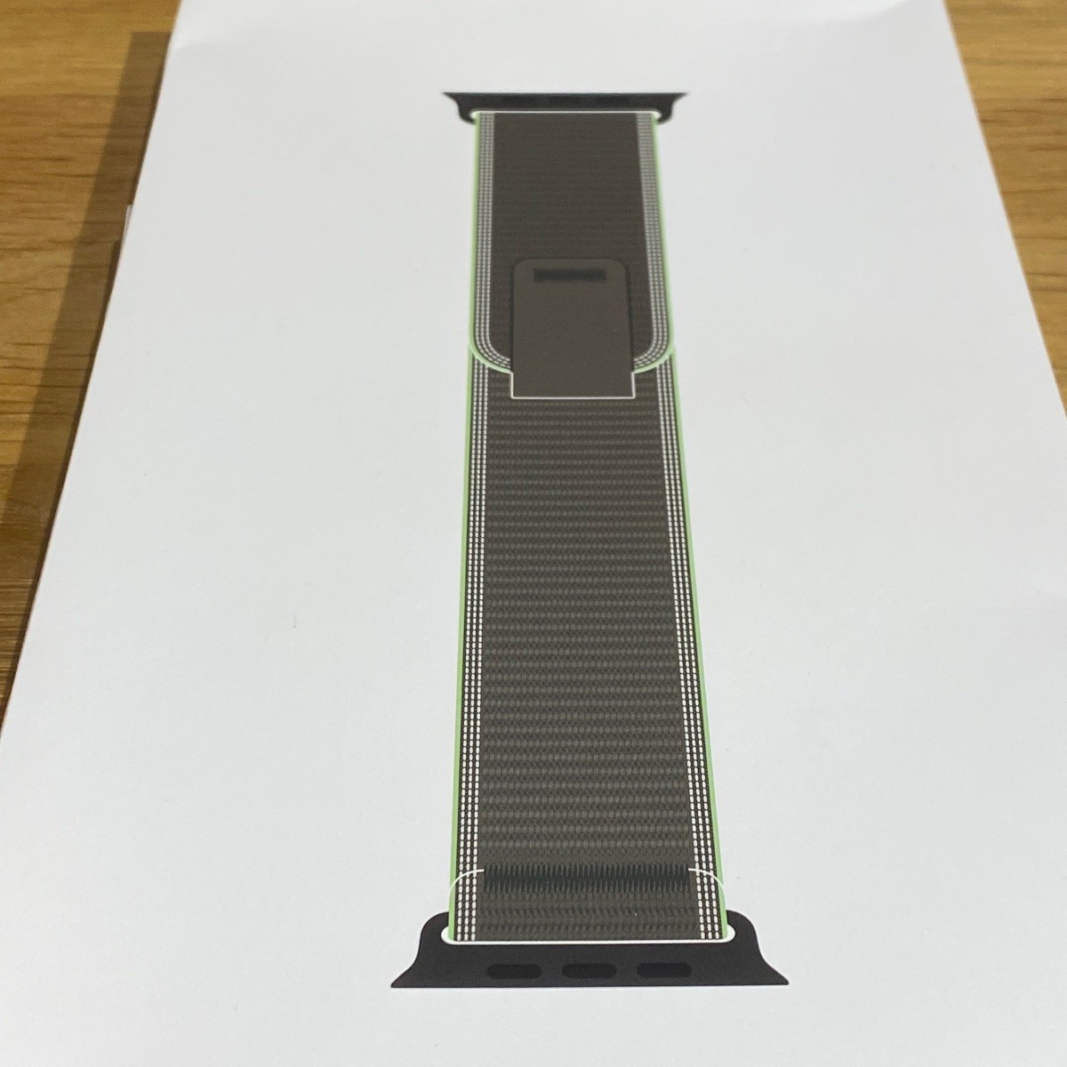 Apple Watch Strap 49mm Neon Green Ocean Band Black Titanium Finish One Size
