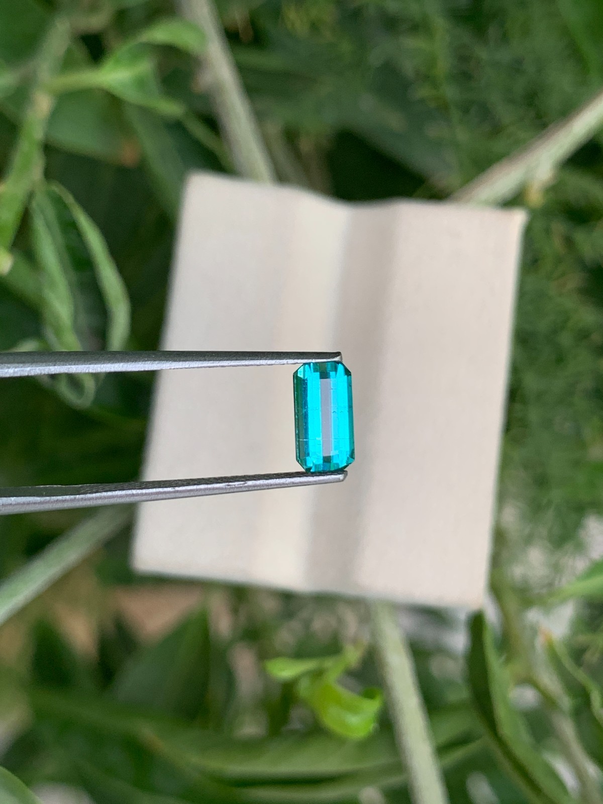 0.98 Ct Natural Lagoon Tourmaline Emerald Cut Faceted Loose Gemstone Afghanistan