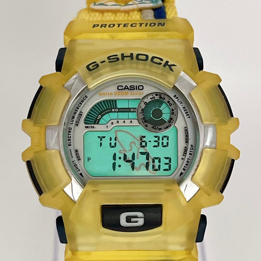 CASIO G-SHOCK DW-9500 Digital Yellow Men’s Watch Working Item