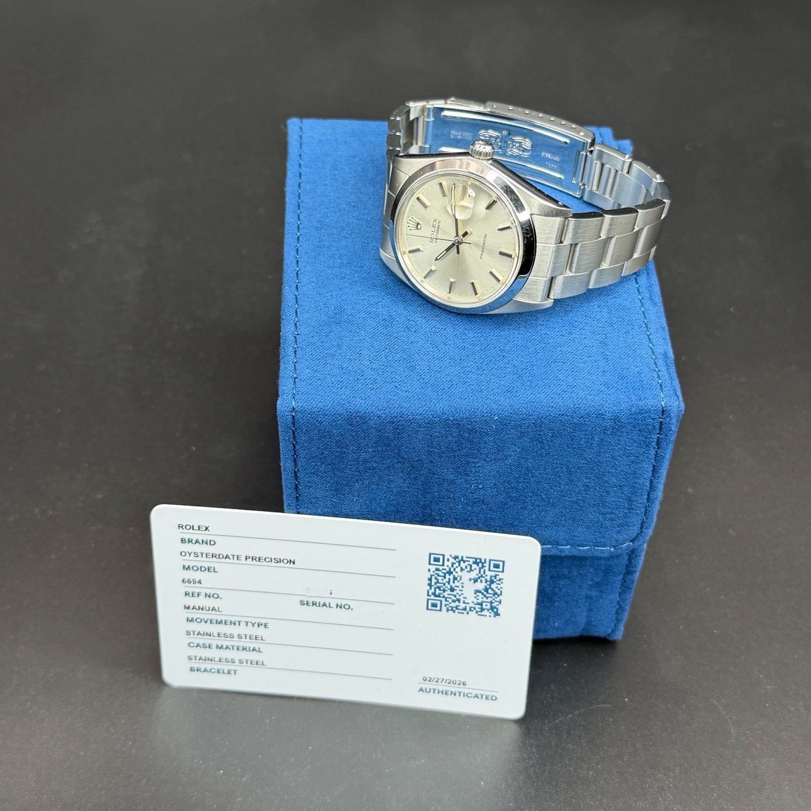 Rolex Oysterdate Precision 6694 Manual Wind Silver Dial 1971 eBay Authenticated