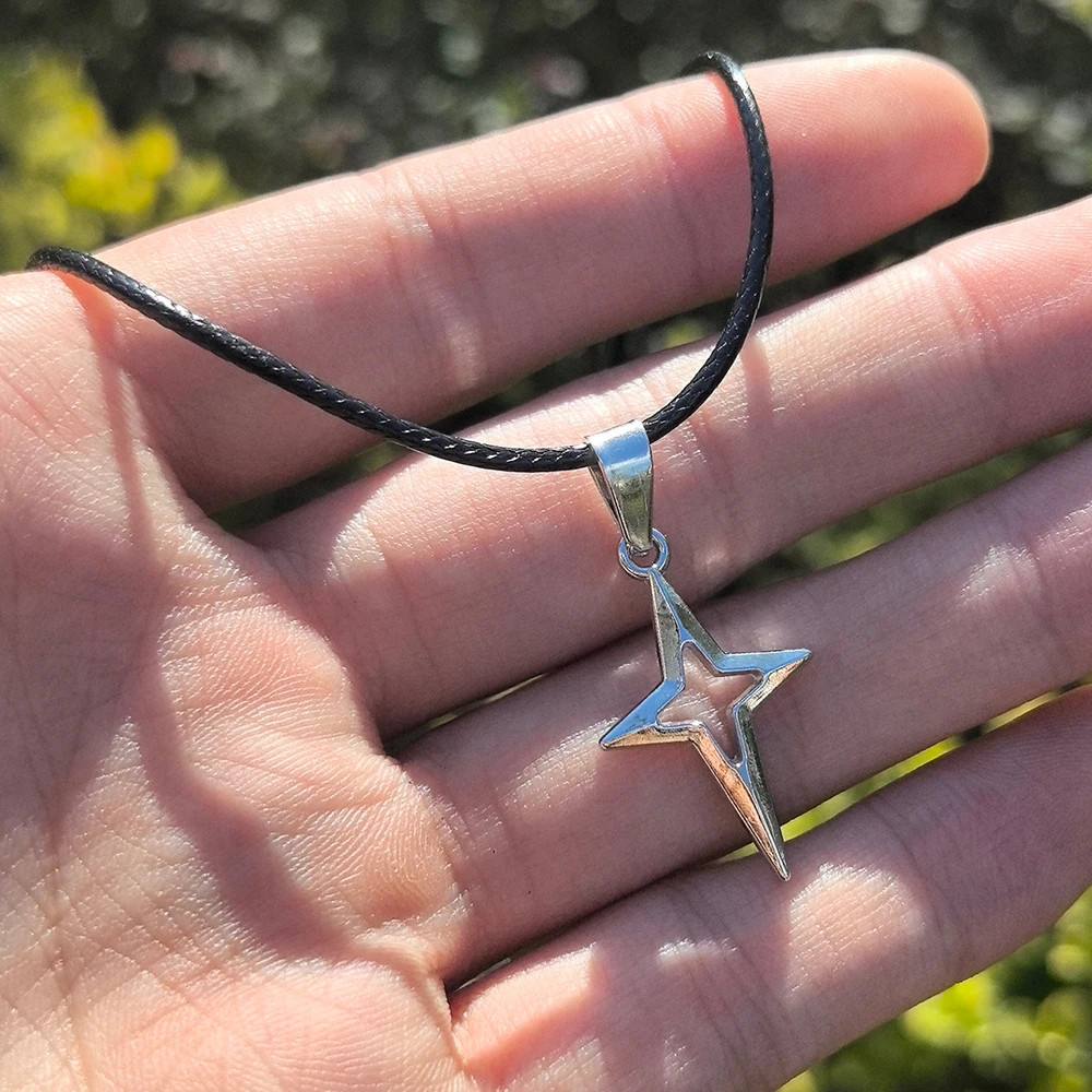 Y2K punk star moon sun metal pendant necklace, unisex, hip-hop personality trend