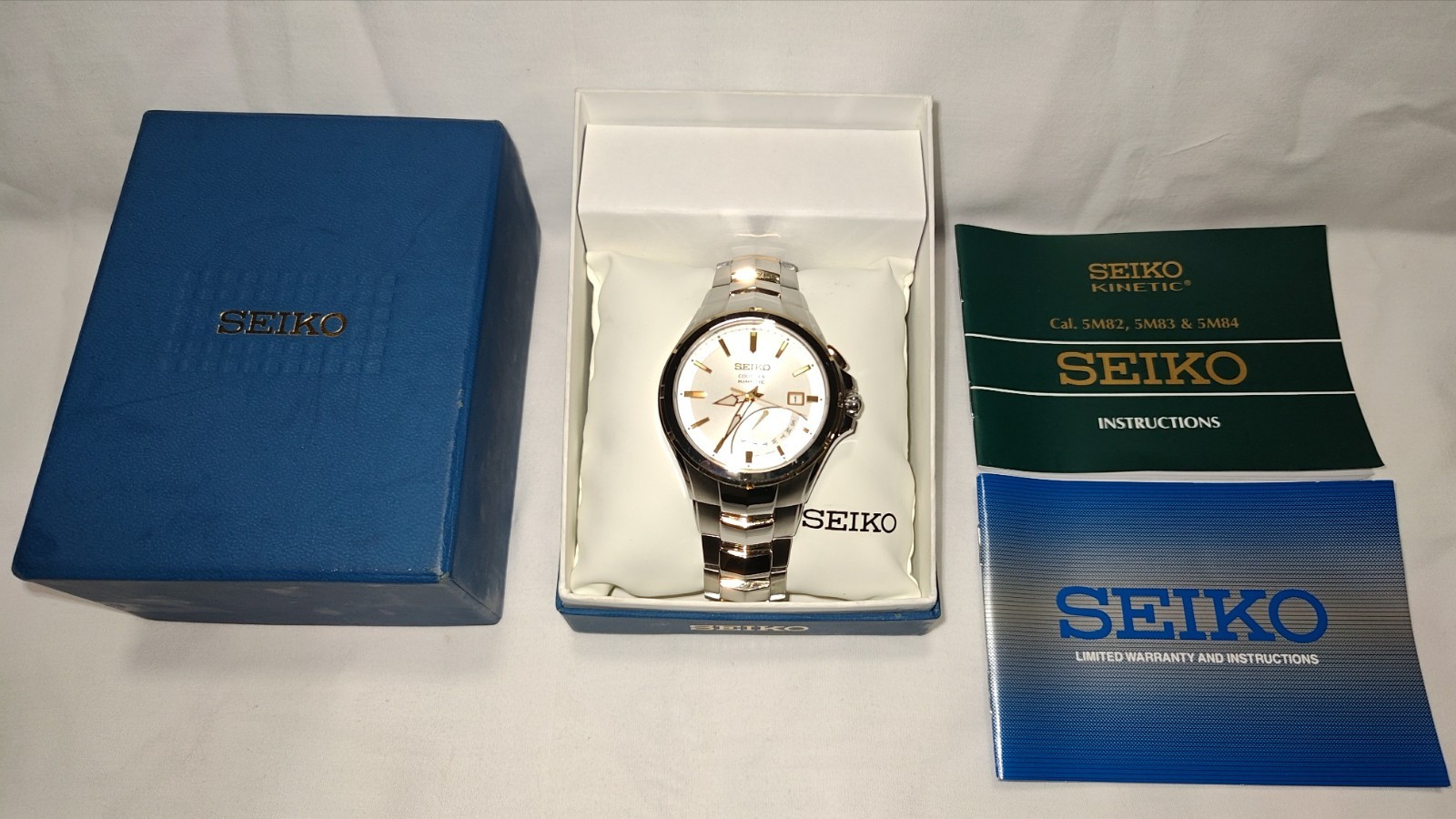 NOS/RARE Seiko Coutura Kinetic Men’s Watch, variation 5M84-0AF0 SRN063