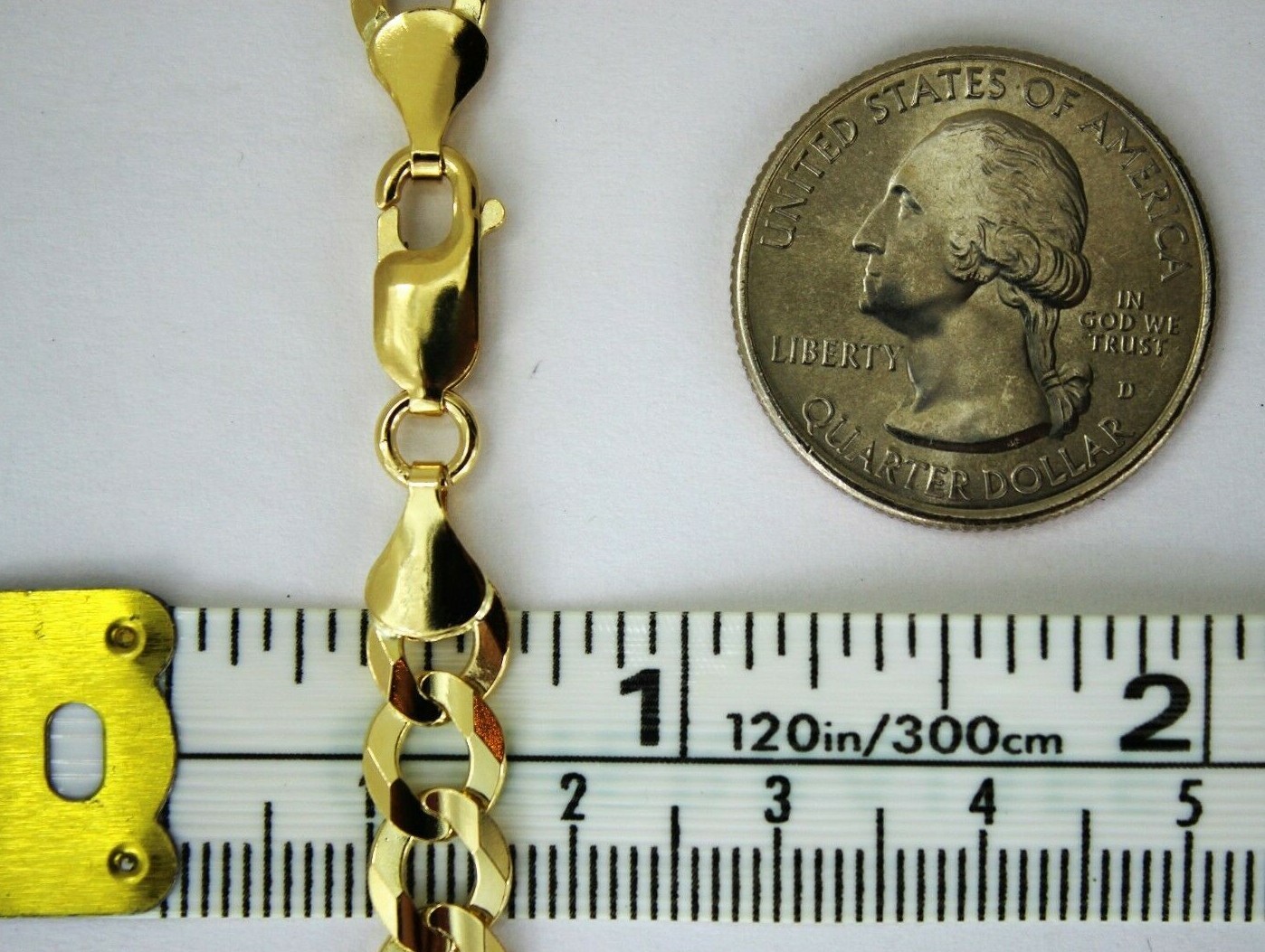 14K SOLID GOLD CUBAN LINK CHAIN NECKLACE BRACELET MEN WOMEN 2~11.5mm / 6.5″-30″