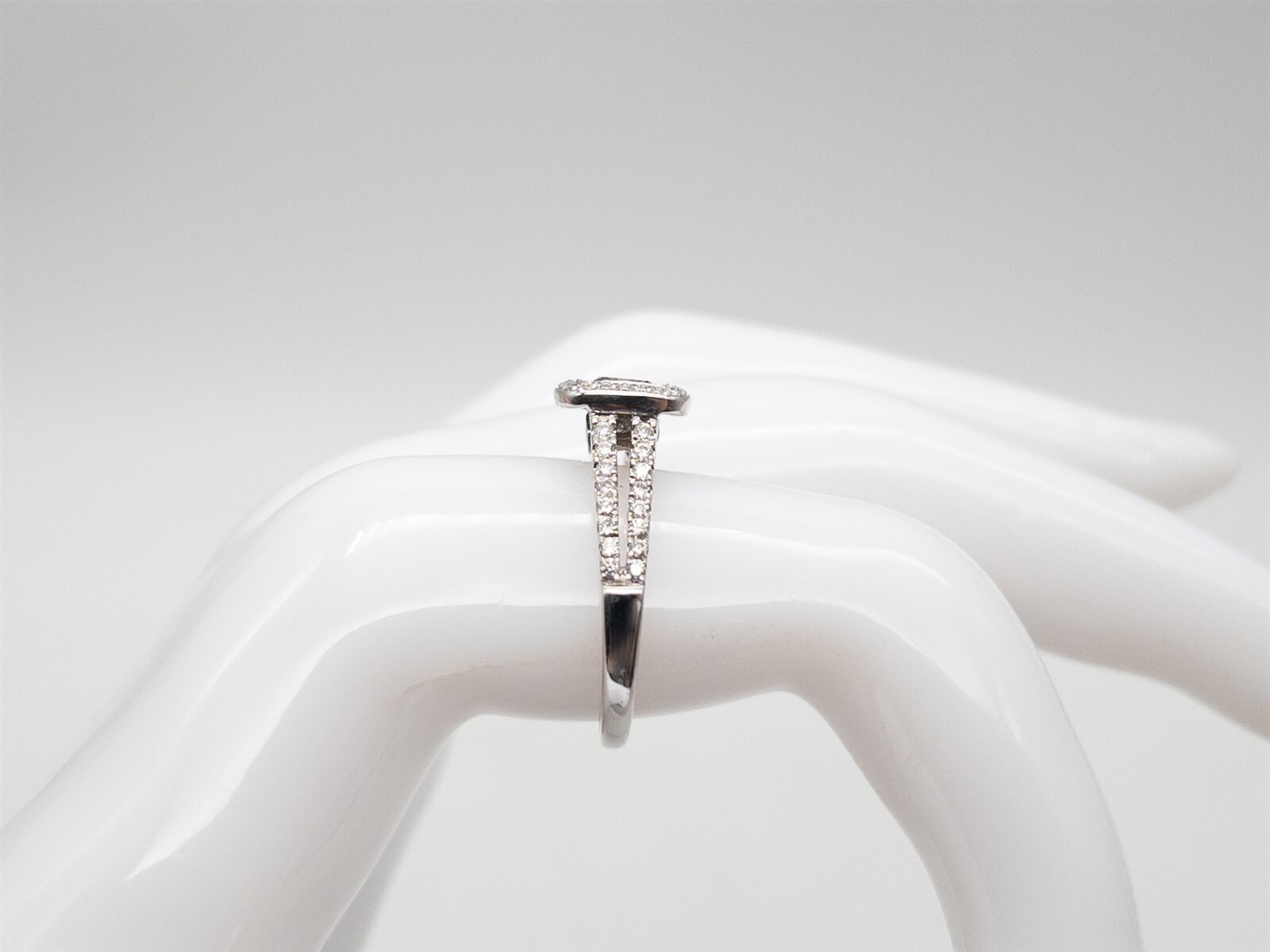 Scott Kay $6450 1.75ct Champagne VS Cushion Cut Diamond 14k White Gold HALO Ring