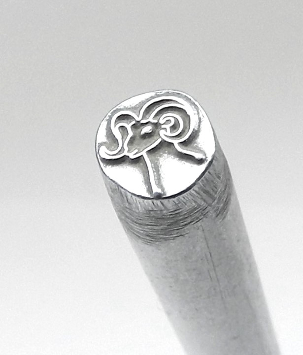 Metal Punch Design Stamp Decorative Ram Head Pattern SCD #18 Jewelry Making