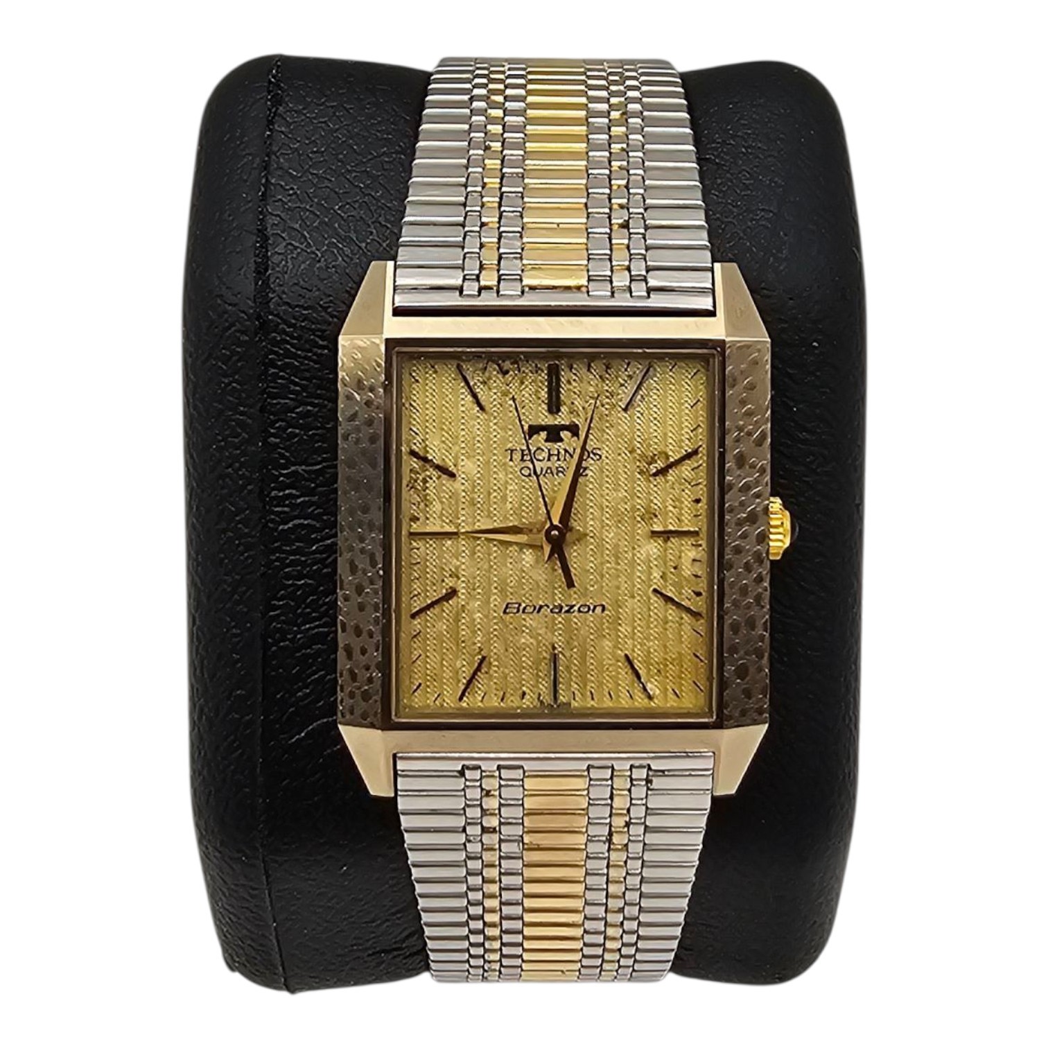 Technos Tank Borazon Carbide Quartz Watch 1104110, Case no.T0C2977, Swiss, 27mm