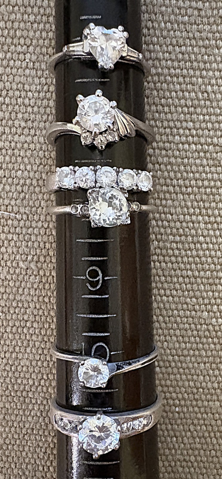 Lot of 6 Fine Jewelry Woman’s Rings Sizes 6-11 Stamped 925 Sterling Silver Rings