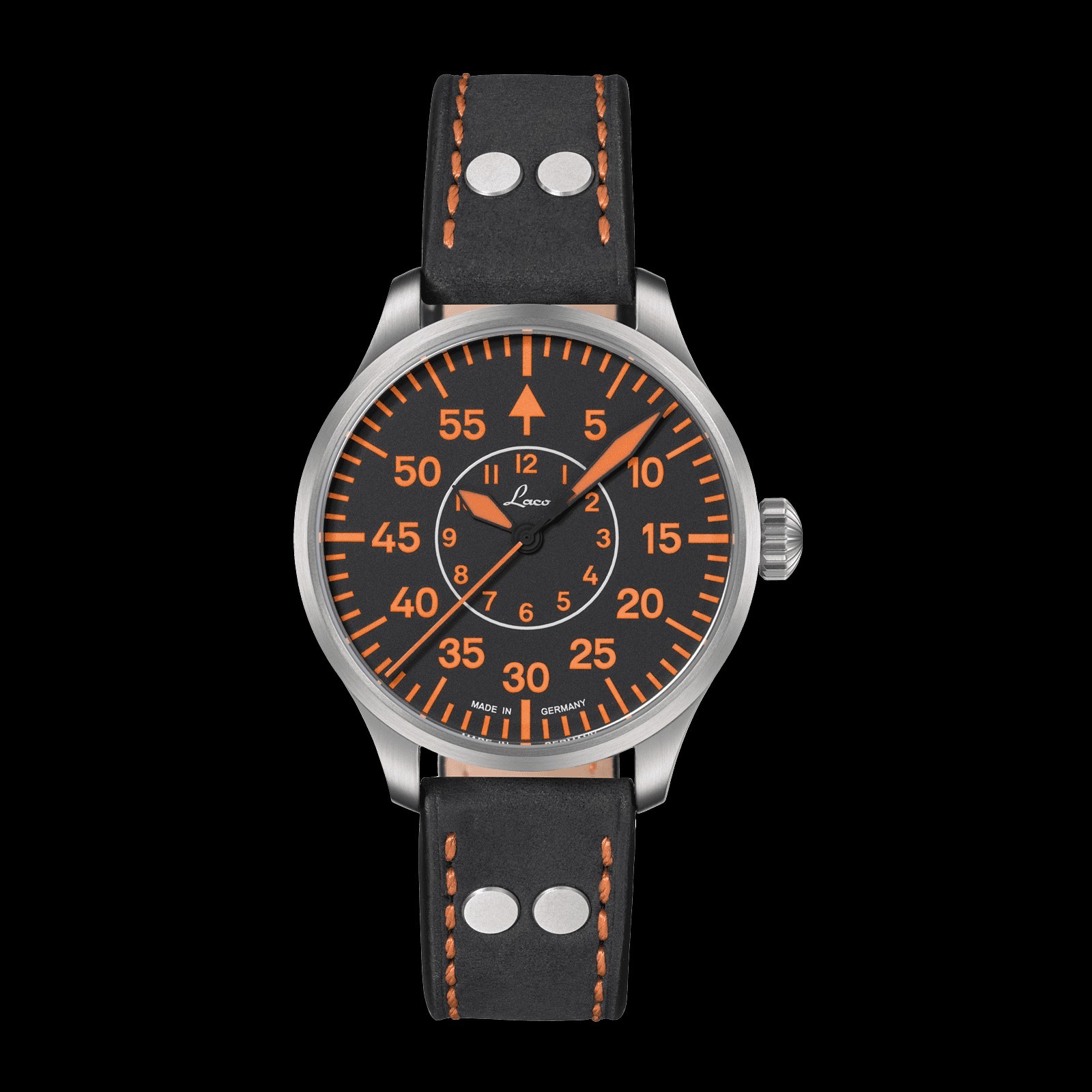 LACO Palermo 39mm Black Dial Automatic Pilot Men’s Watch – 862130