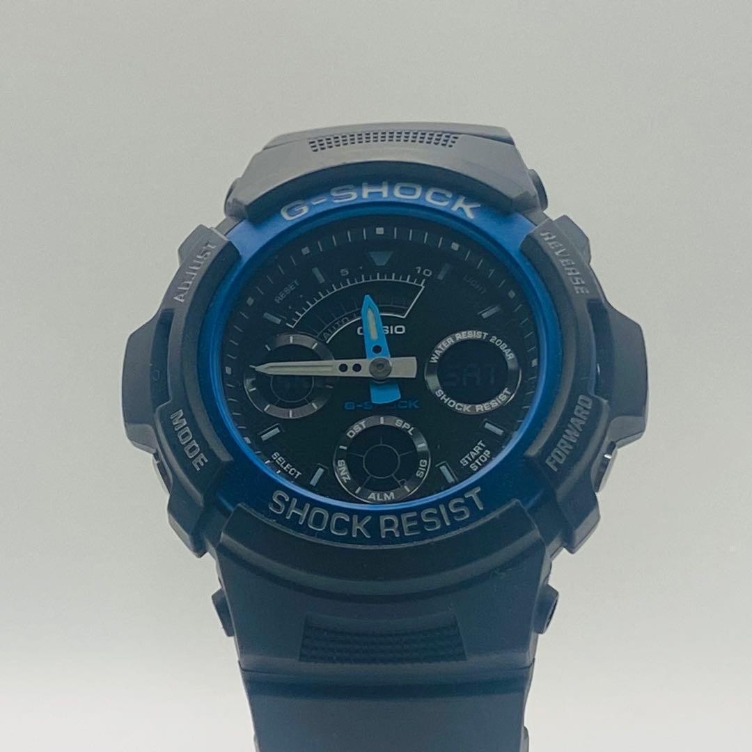 CASIO G-SHOCK AW-591 Black Blue Analog-Digital Watch