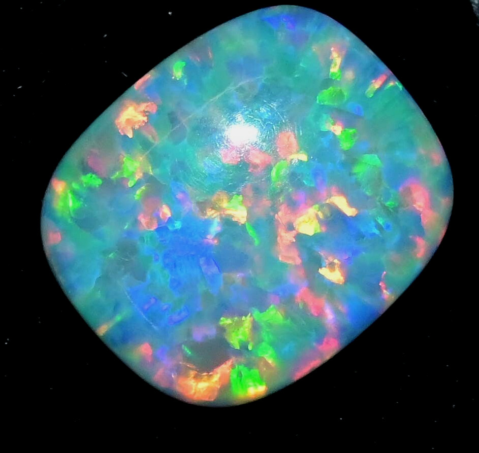6.80 Ct Natural Ethiopian Fire Opal Certified Play of Color Untreated Gemstone