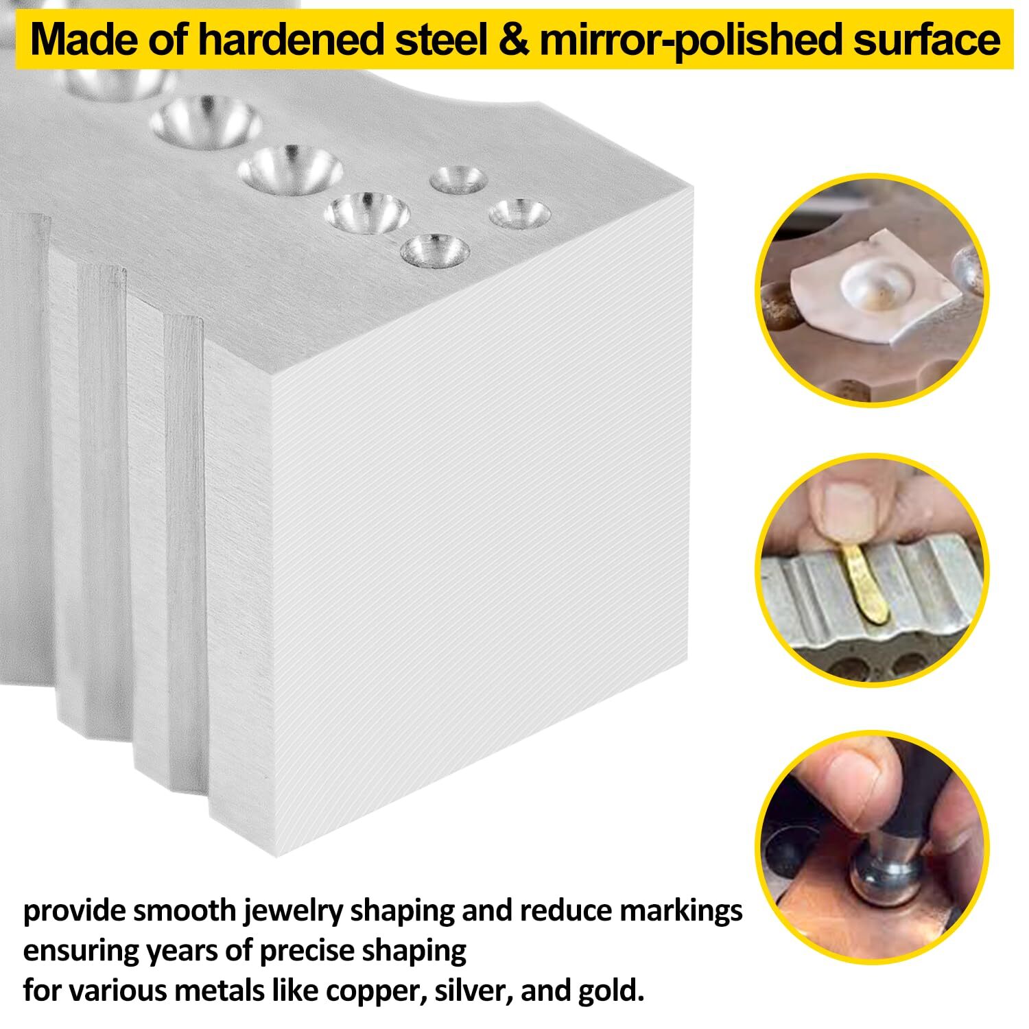Steel Block Design Forming Dapping Doming Jewelry Bending & Shaping Swage Tool