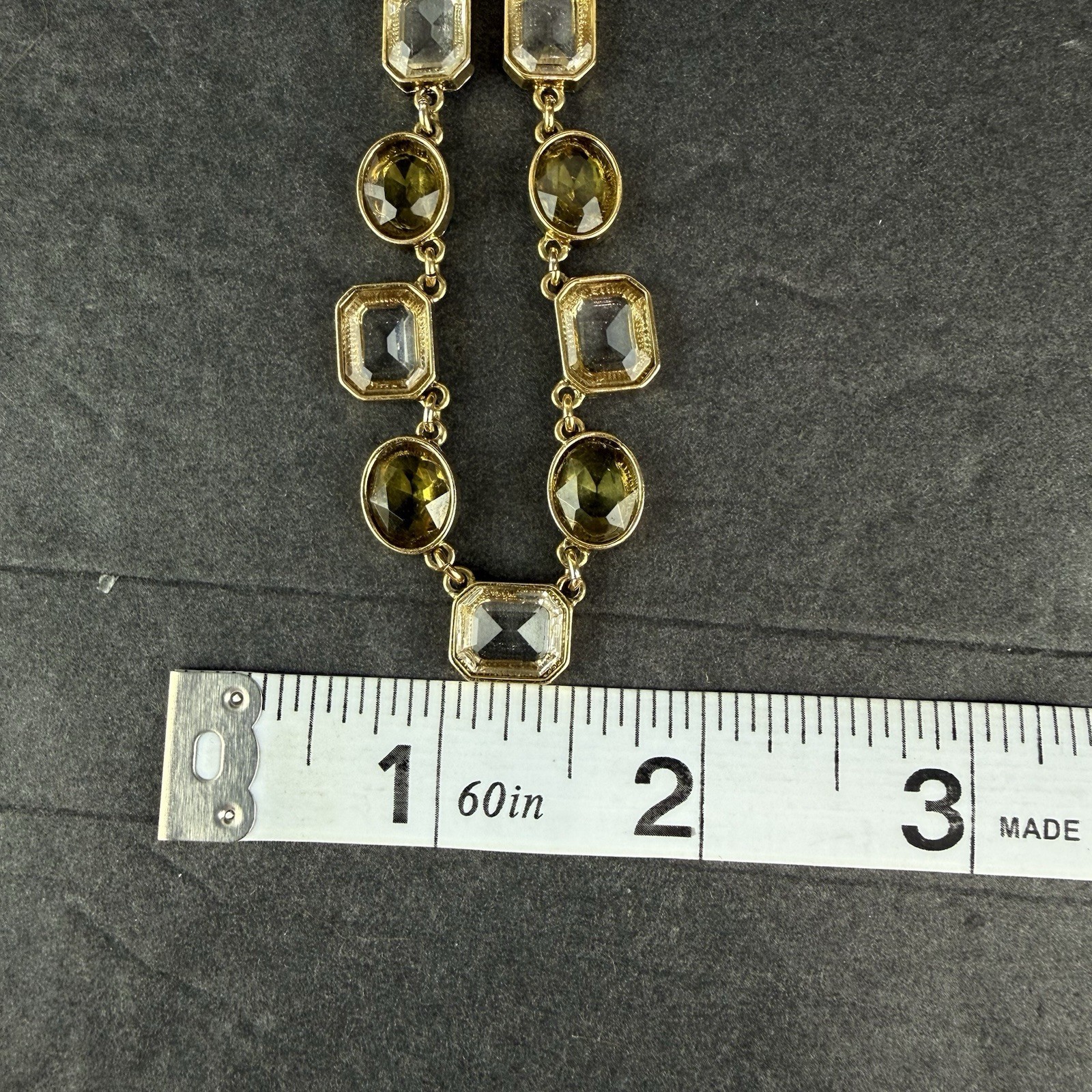 Vintage Ann Taylor Faceted Rhinestone Statement Necklace