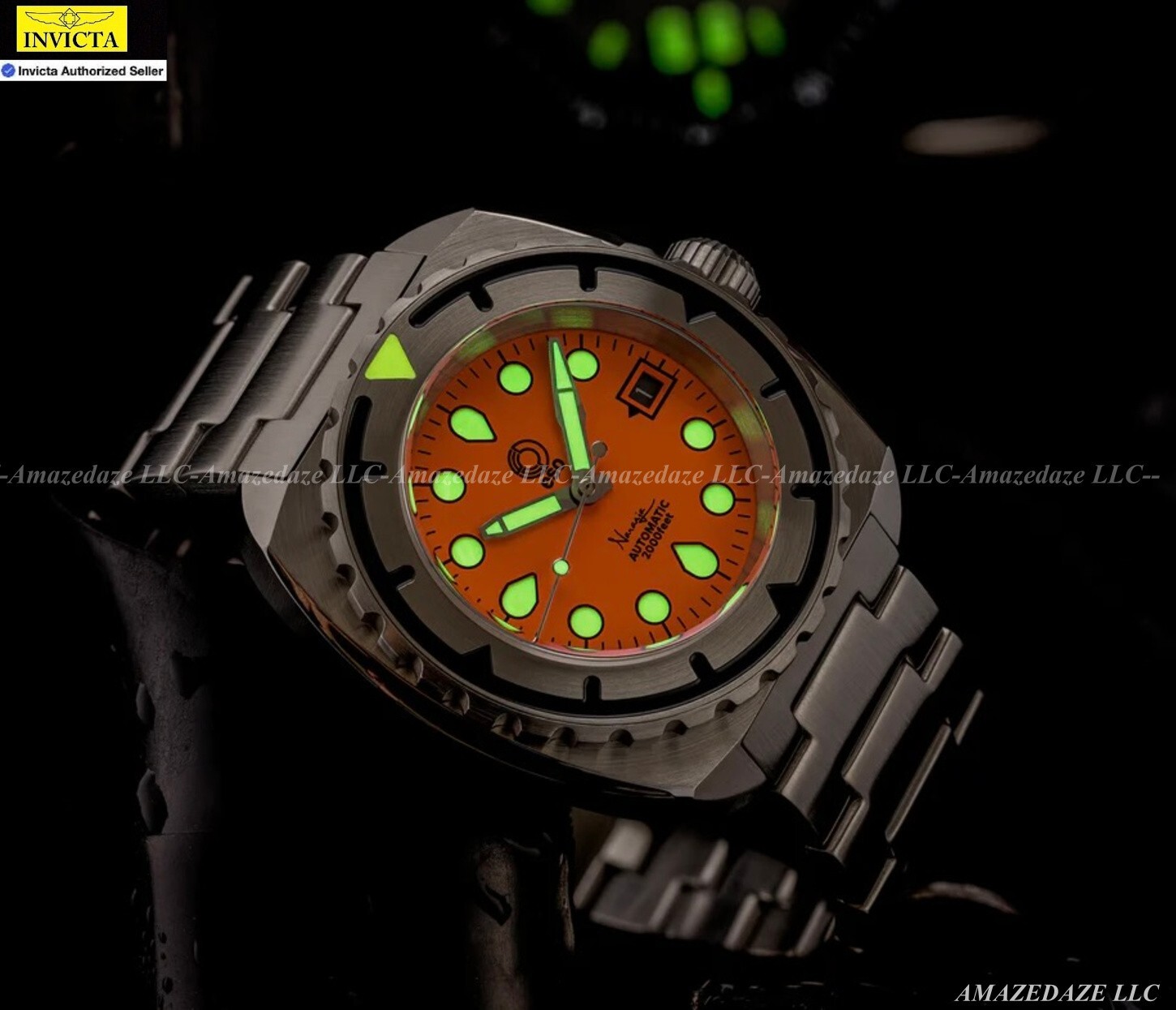 New Esoteric Bathyal NARANJA 44mm Miyota 9015 Auto Sapphire 600m Diver SS Watch