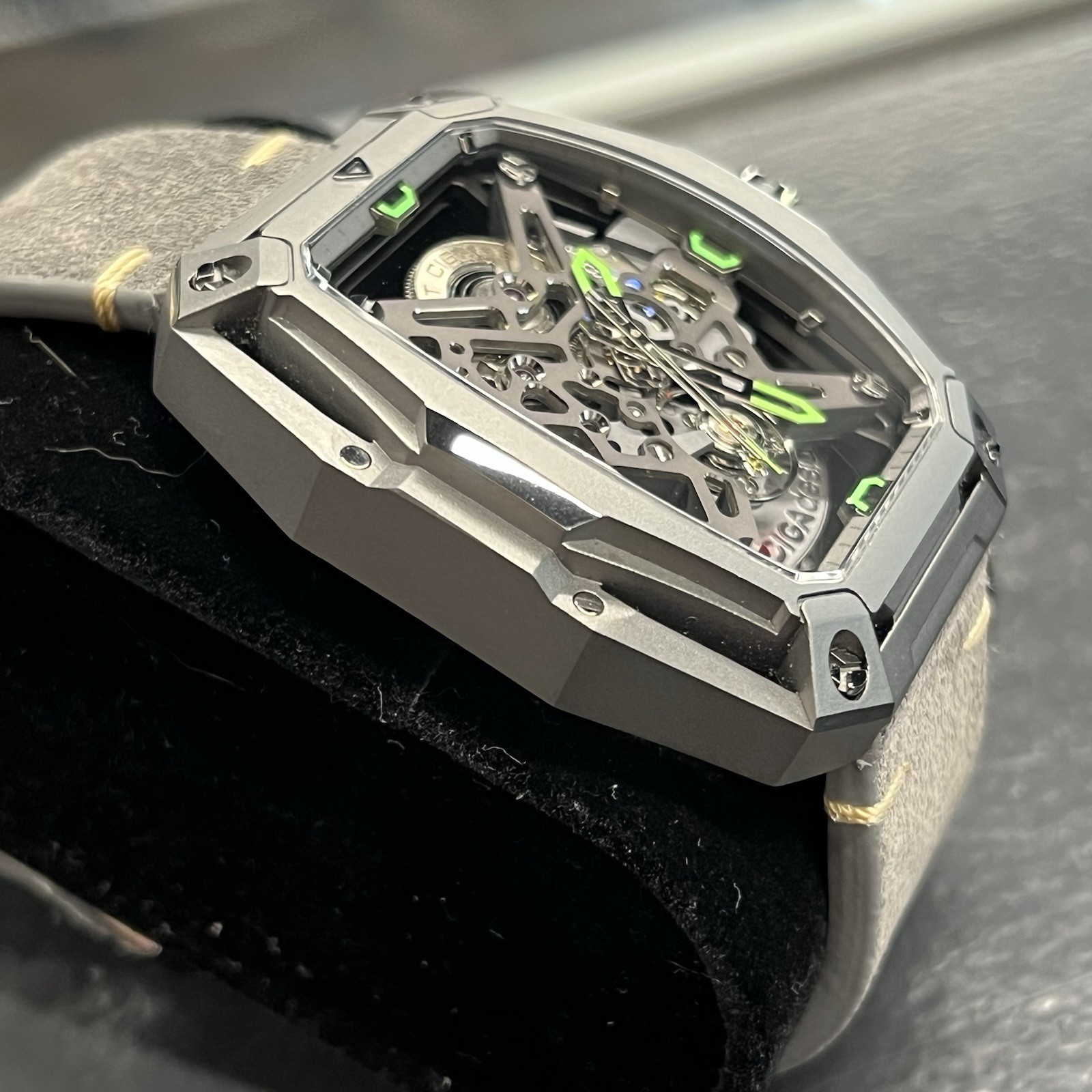CIGA Design Z Series Hunter Automatic Skeleton Watch Carbon Stainless Steel