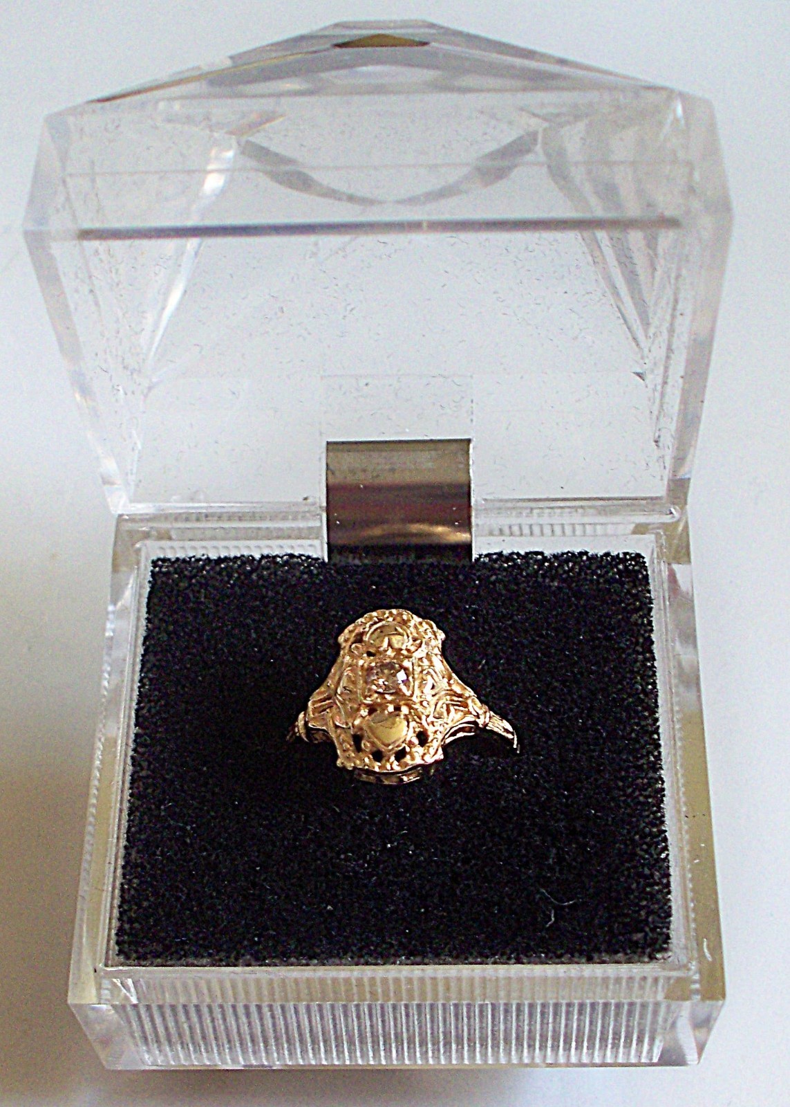 NEW Women’s 14KYG Genuine Cognac Diamond Filigree Ring Size 7 – G19
