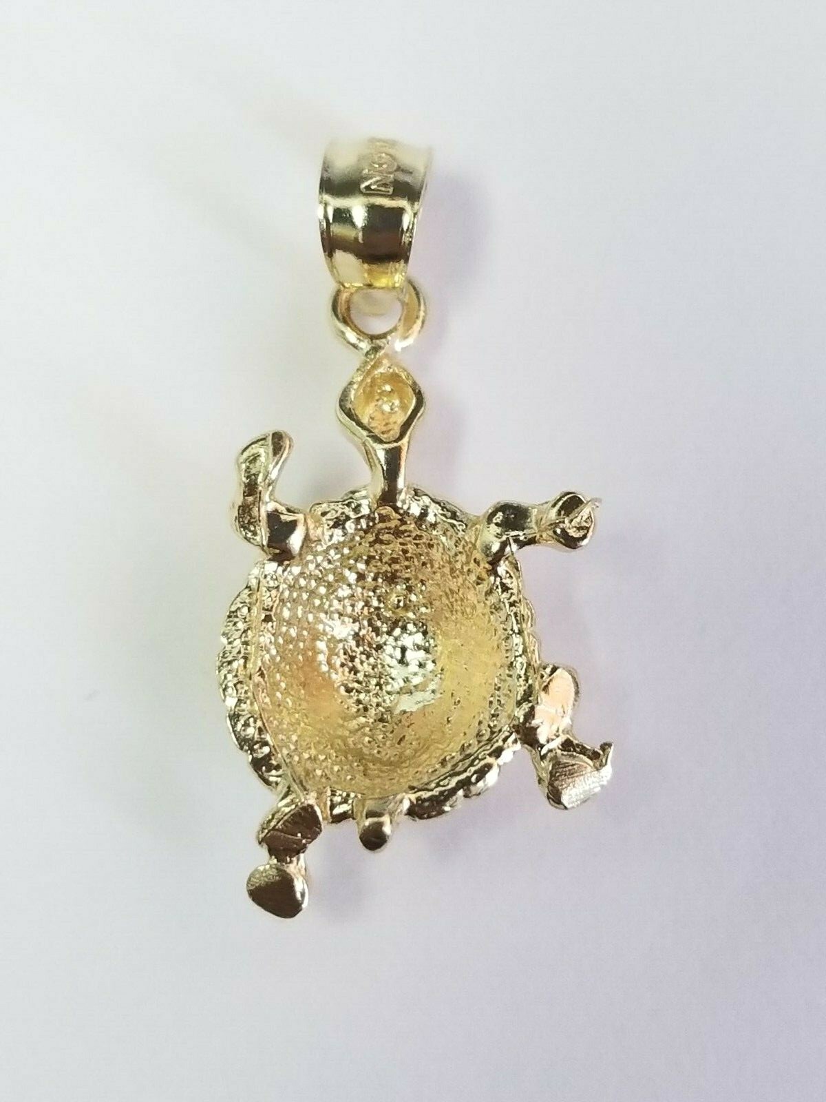 1OK Gold Charm Pendant Turtle Walking Ocean Life Small Tiny Vacation WomenMen 3D