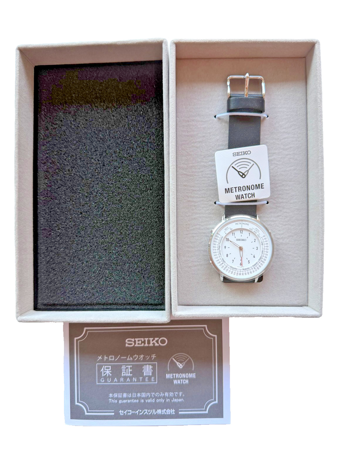 Seiko Metronome Watch SMW006A Quartz Standard Monotone Japan NEW